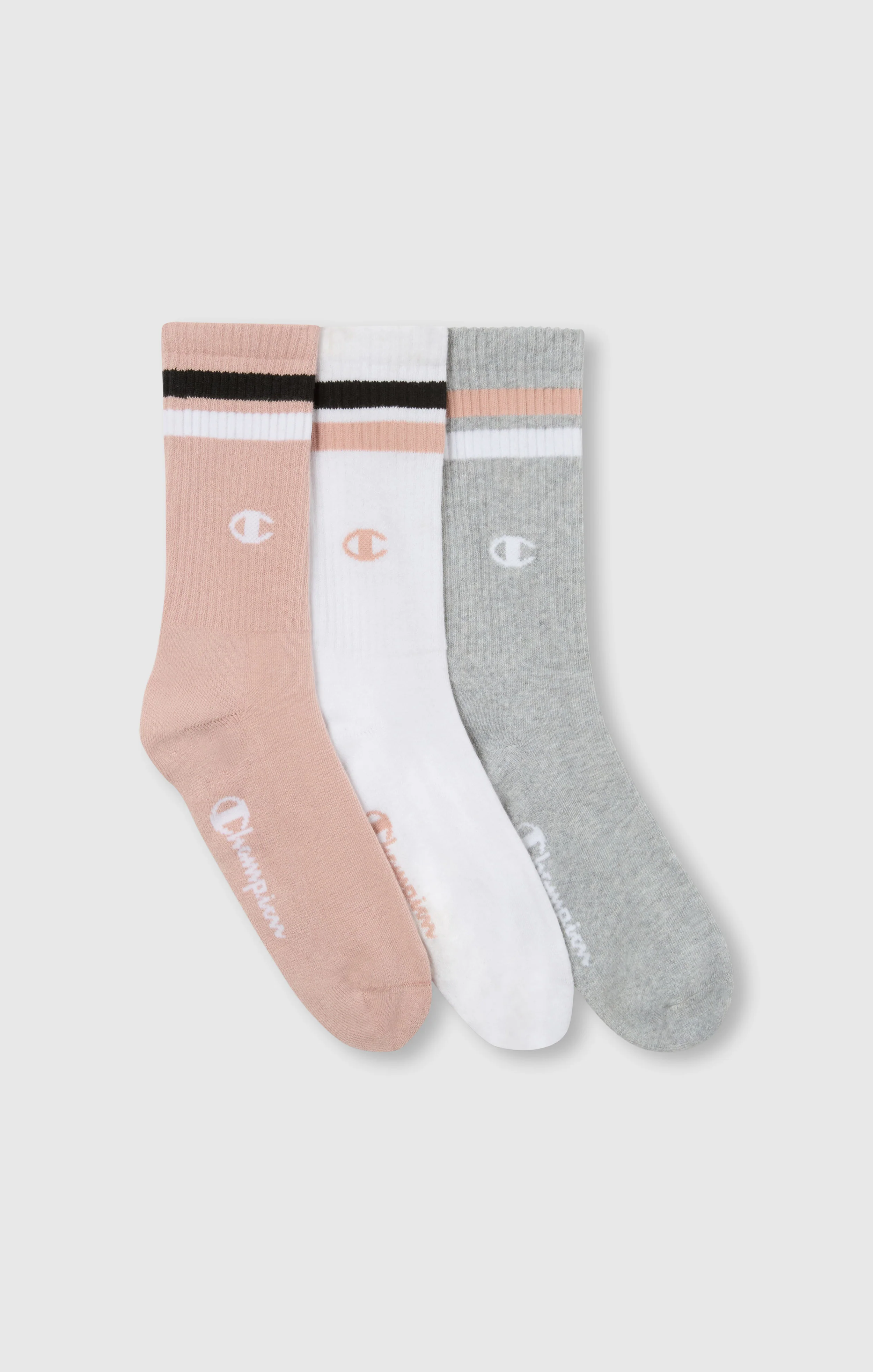3-Pack Adult Mid Crew Multi Logo Socks