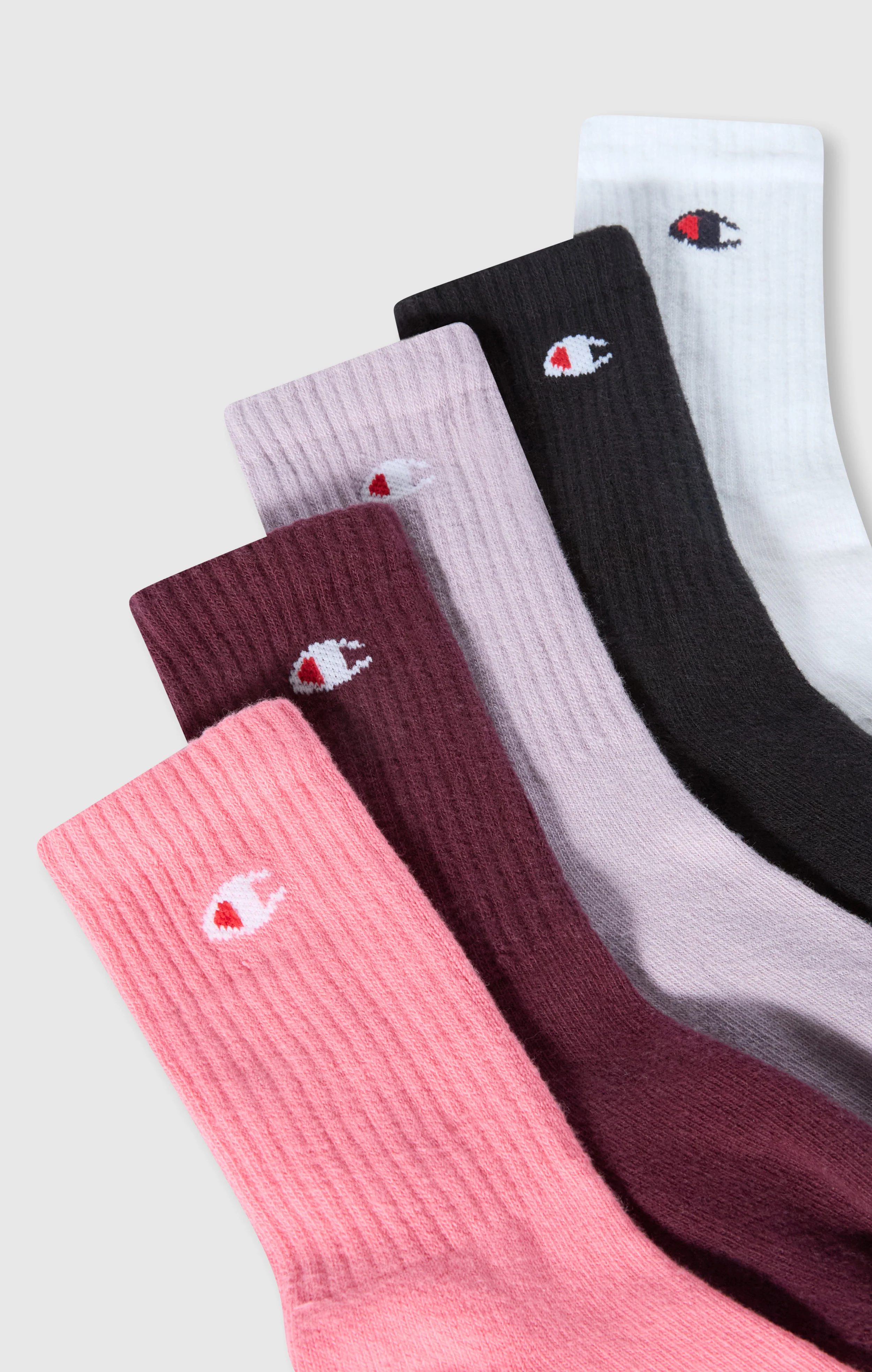 5-Pack Kids’ Mid-Crew Essentials Logo Socks - Image 2