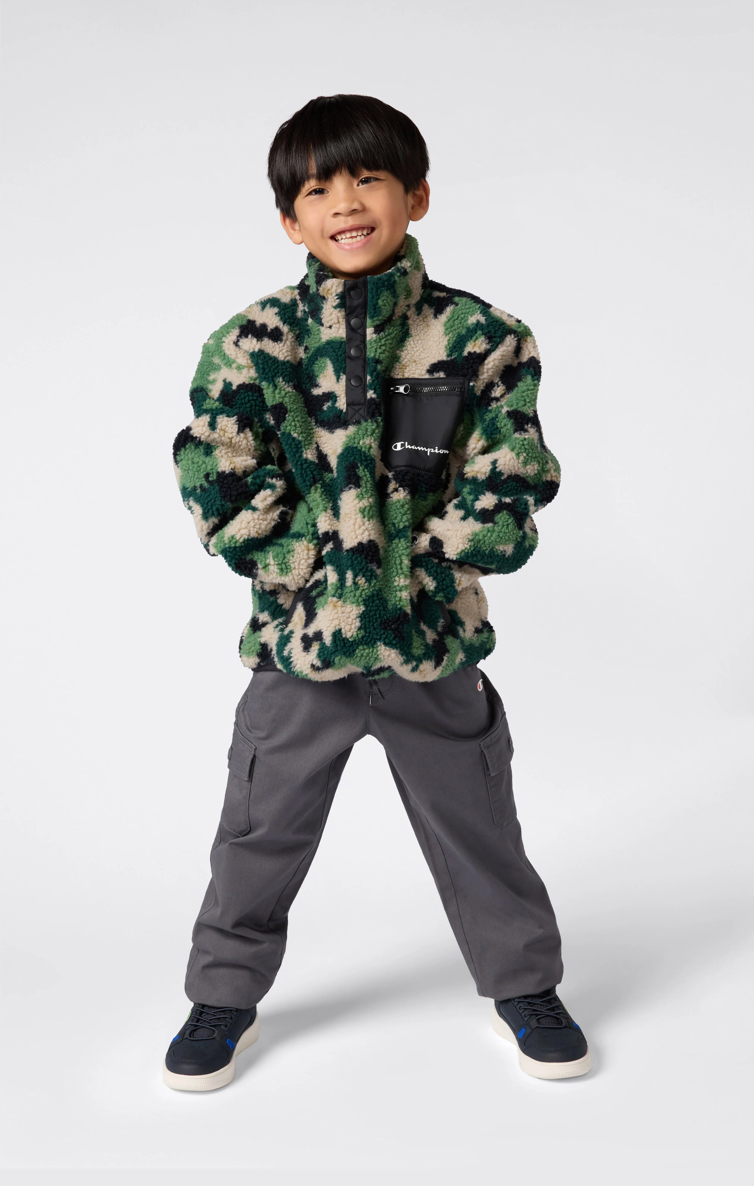 Boys’ Polar Teddy Half-Zip Printed Top - Image 5