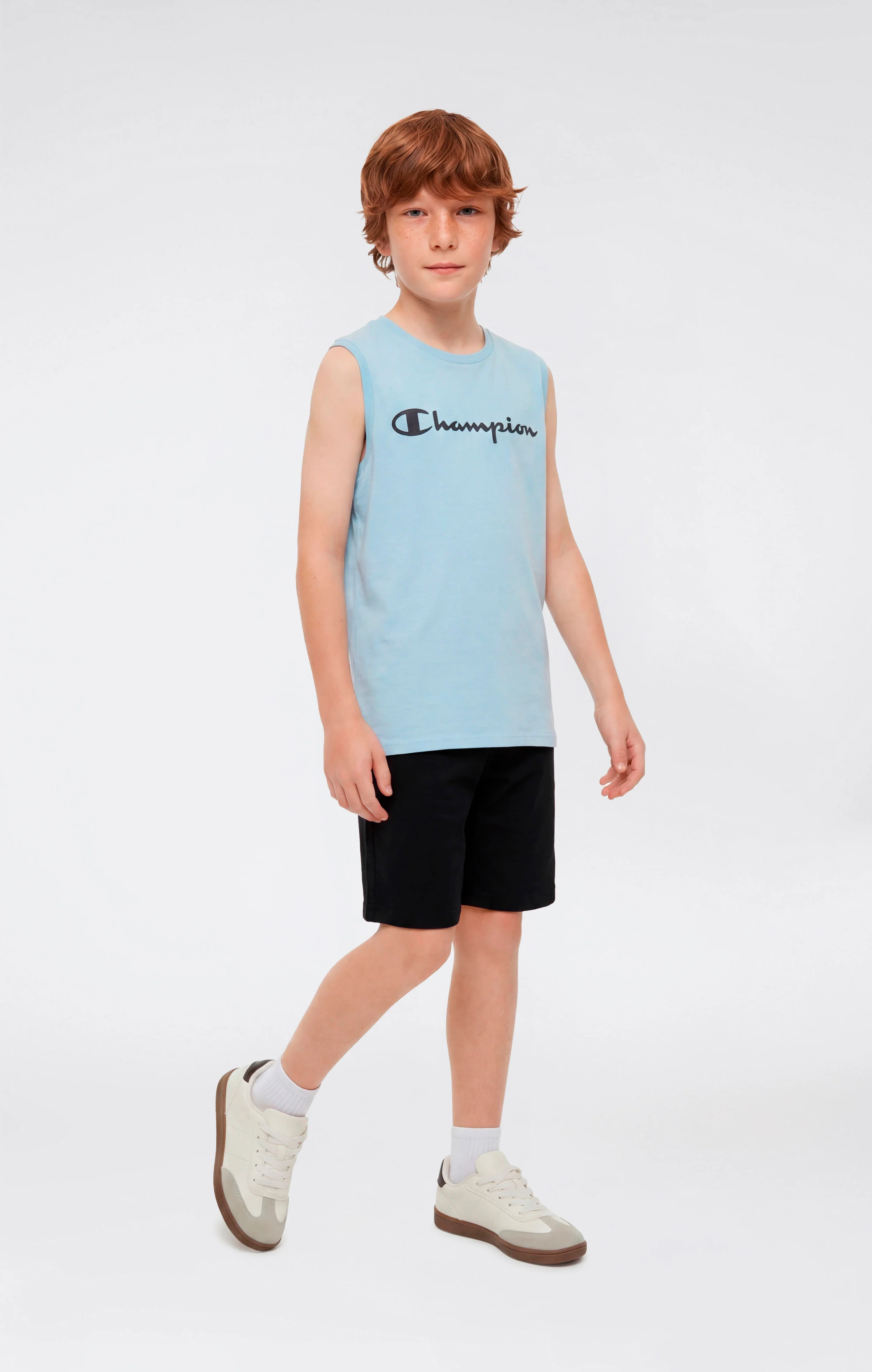 Boys' Tank Top with Maxi Printed Logo - Image 2