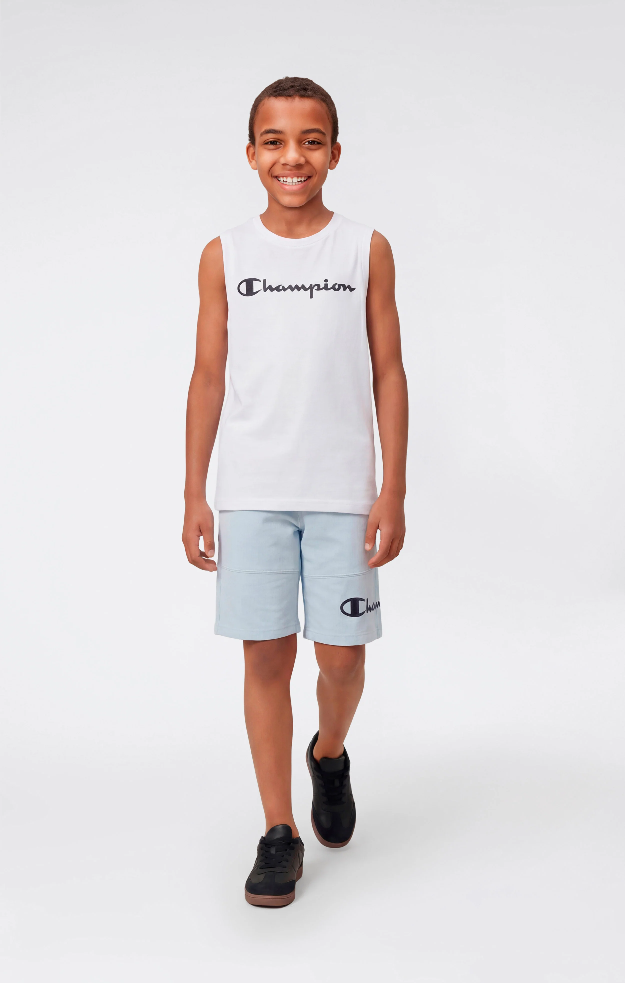 Boys' Tank Top with Maxi Printed Logo - Image 2