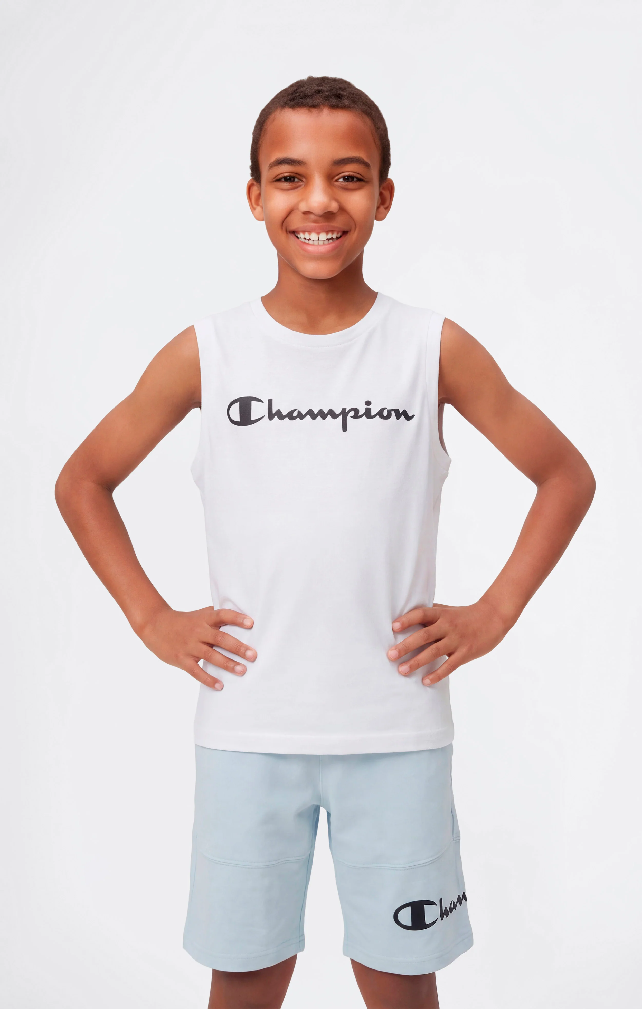 Boys' Tank Top with Maxi Printed Logo - Image 4