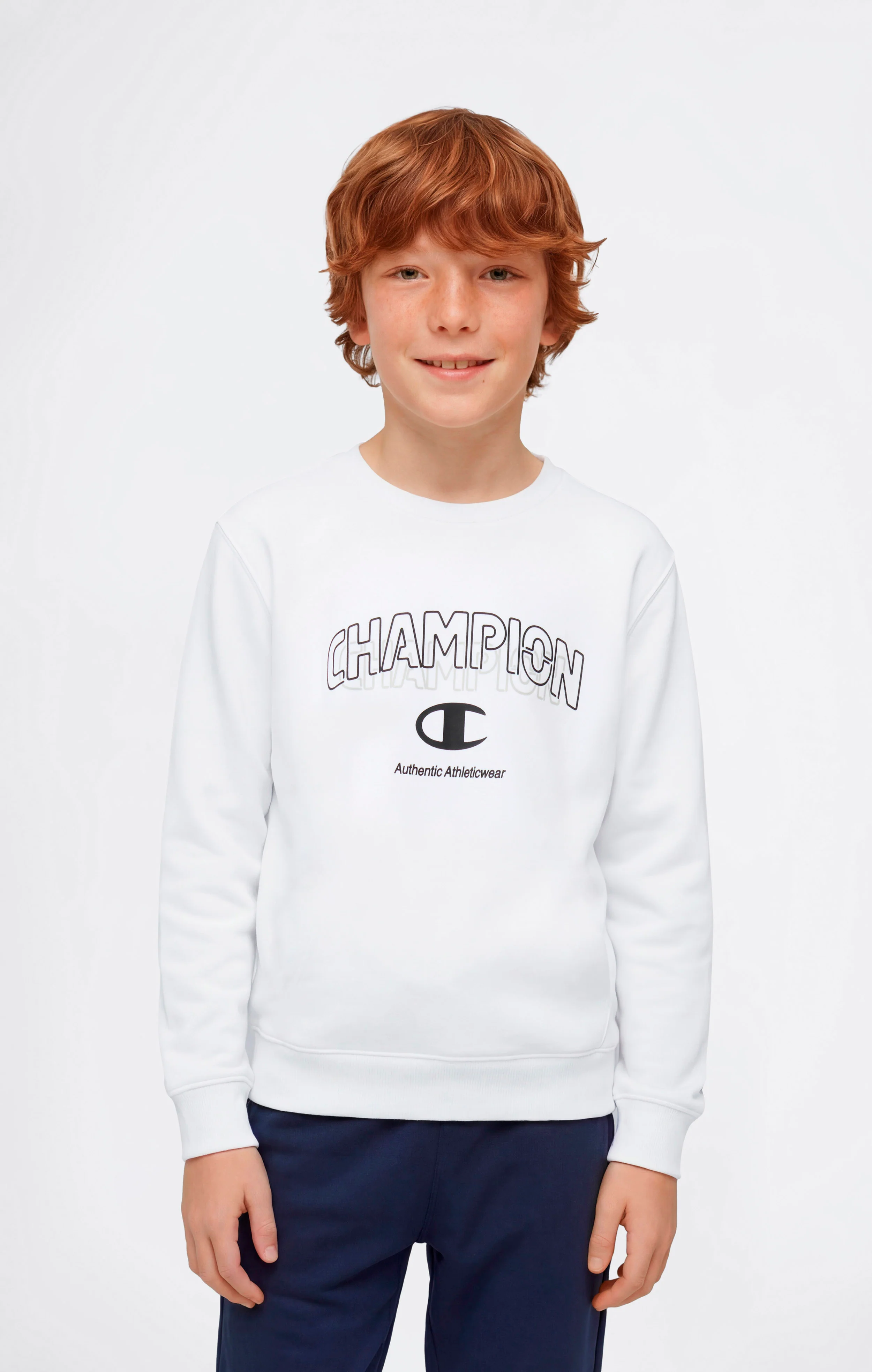 Boys’ Crewneck Sweatshirt and Pants Tracksuit with Graphic - Image 2