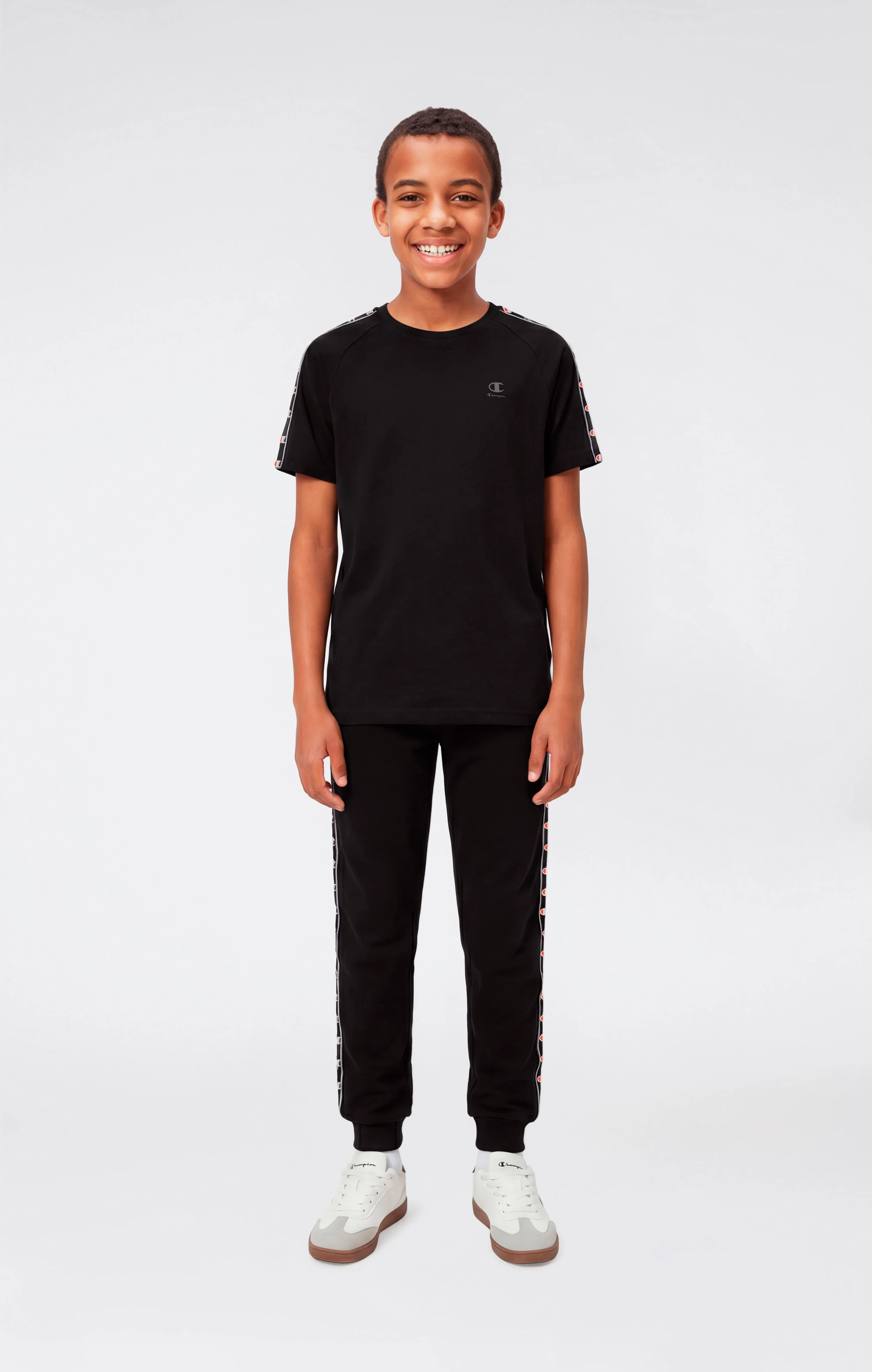 Boys’ Crewneck T-Shirt with Tape Logo - Image 2