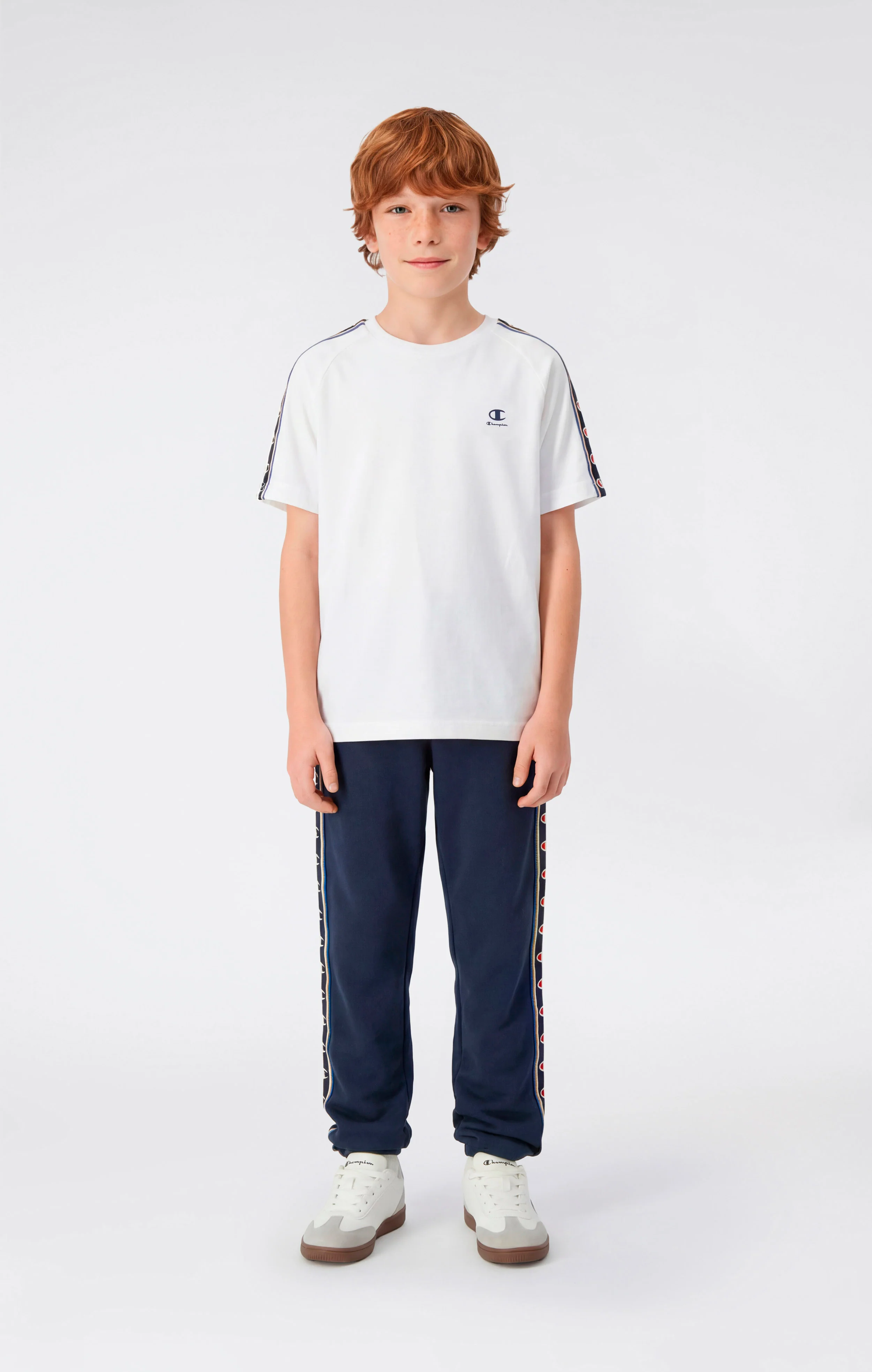 Boys’ Crewneck T-Shirt with Tape Logo - Image 2