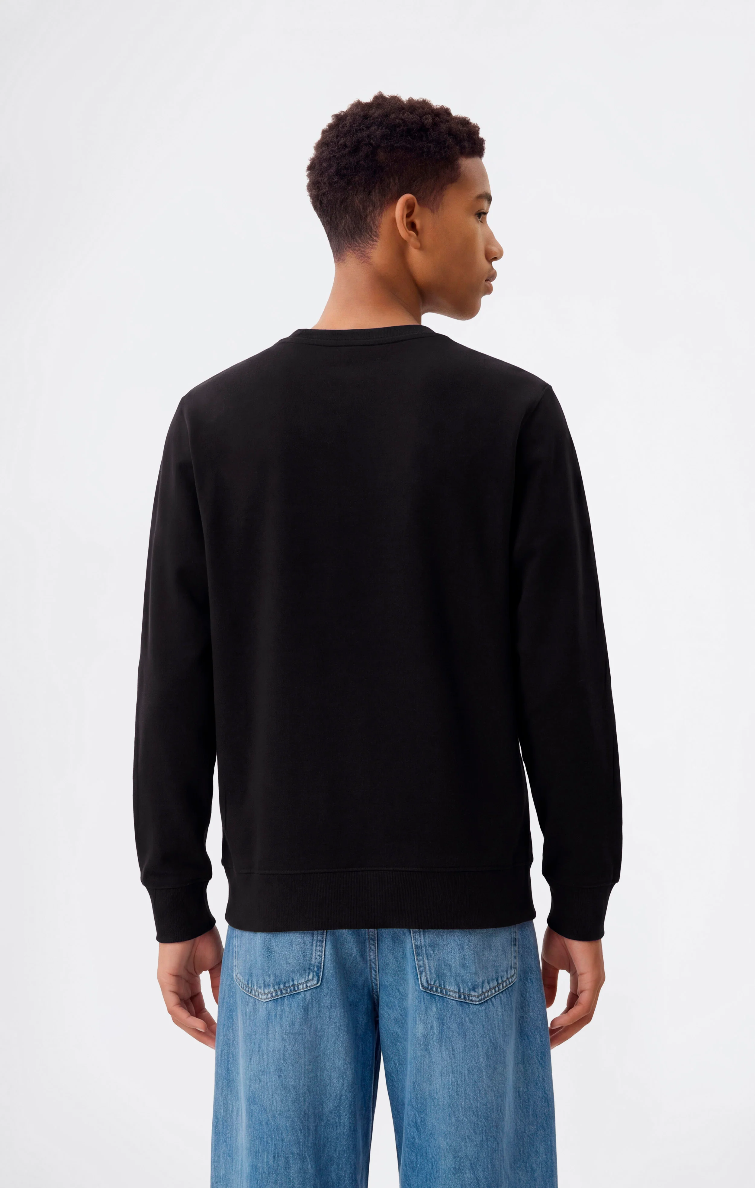 Boys' Fleece Crewneck Sweatshirt Script Logo - Image 3