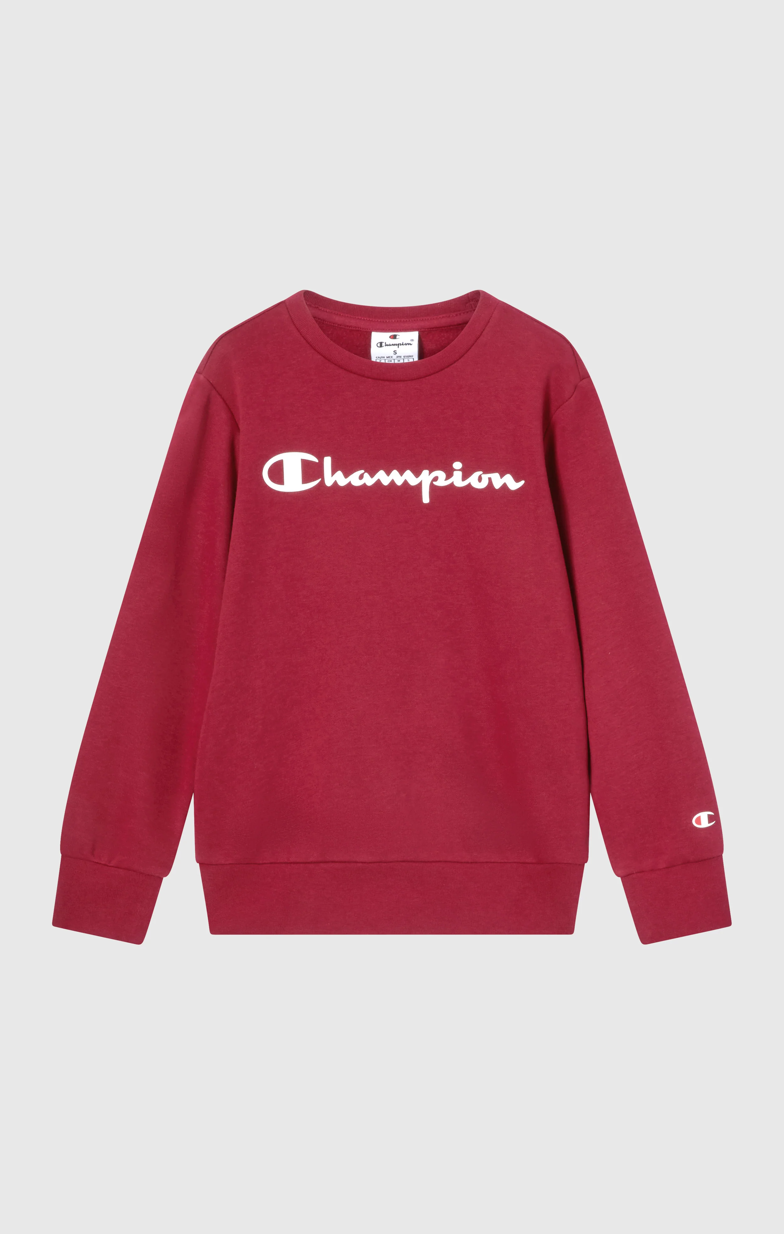 Boys' Fleece Crewneck Sweatshirt Script Logo - Image 4