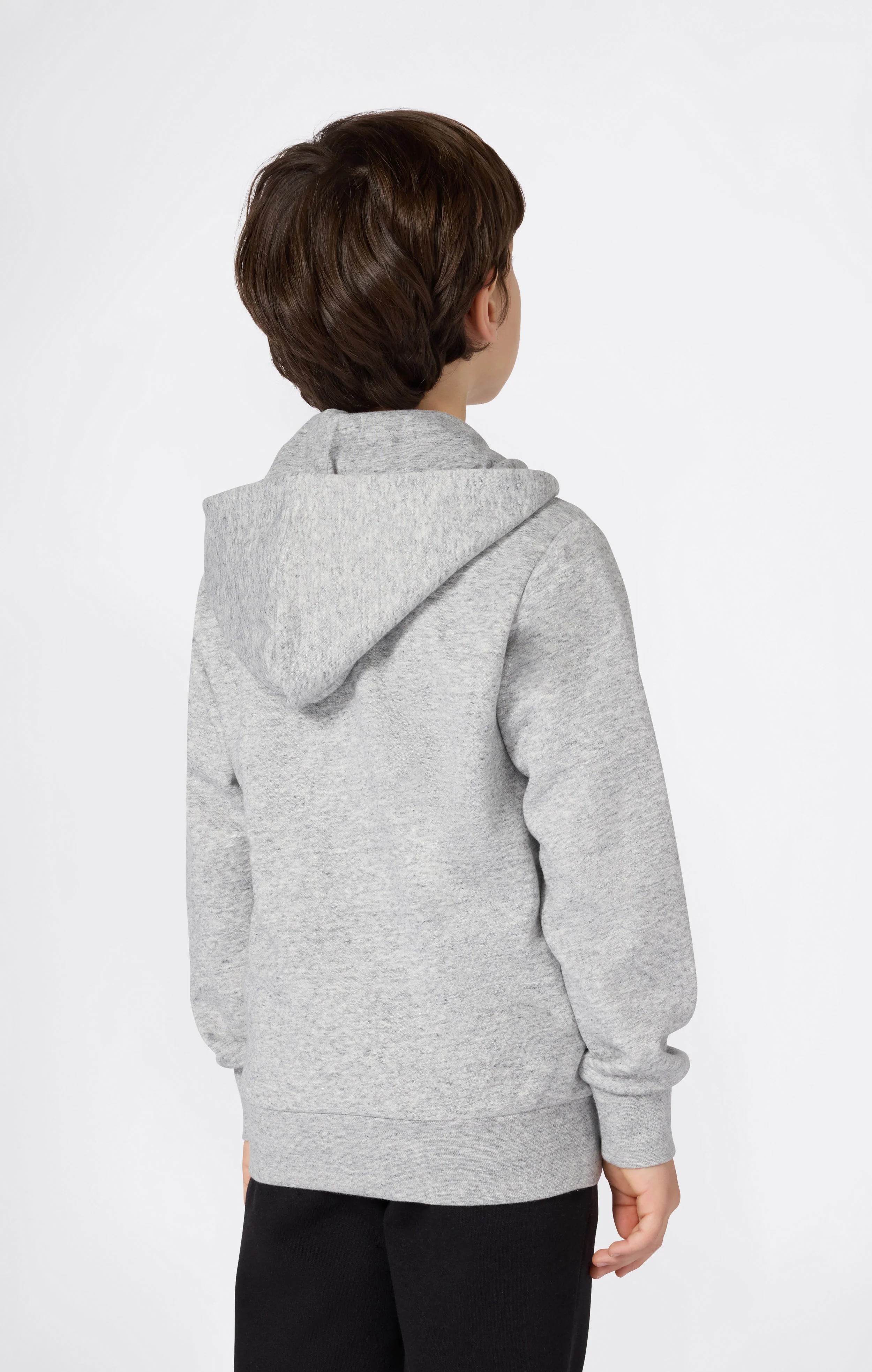 Boys' Fleece Full Zip Hoodie Script Logo - Image 3