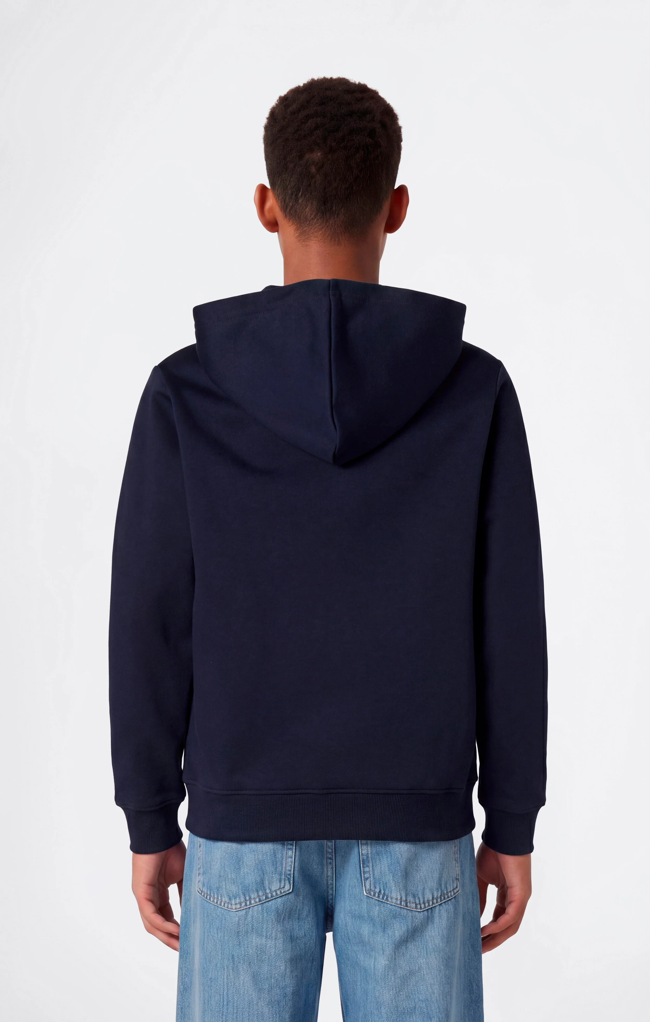Boys' Fleece Full Zip Hoodie Script Logo - Image 3