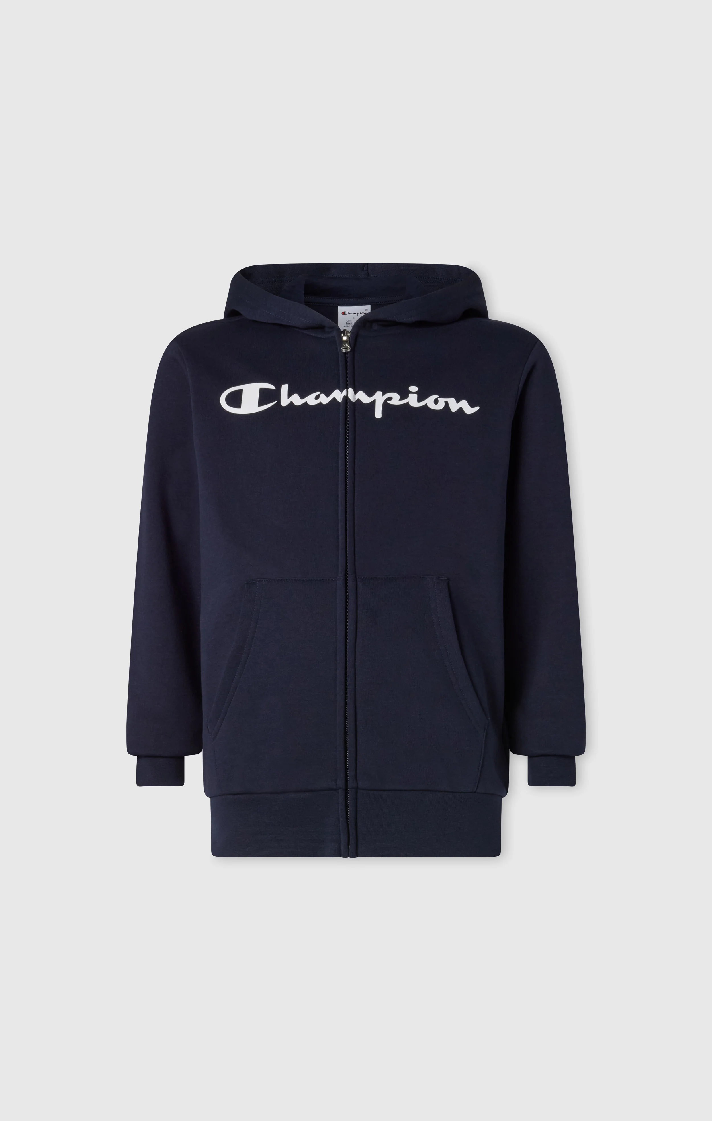 Boys' Fleece Full Zip Hoodie Script Logo - Image 4