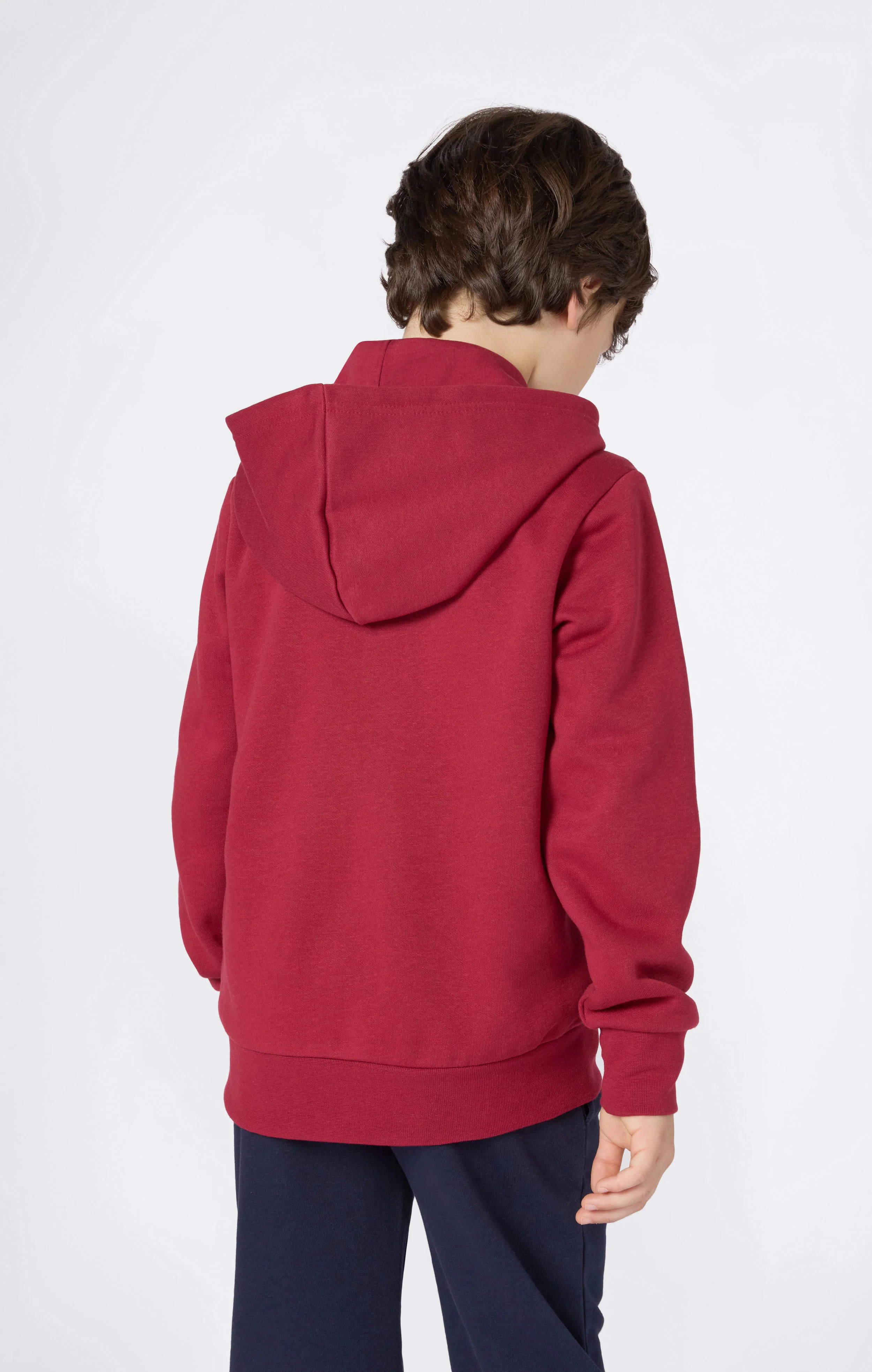 Boys' Fleece Full Zip Hoodie Script Logo - Image 3