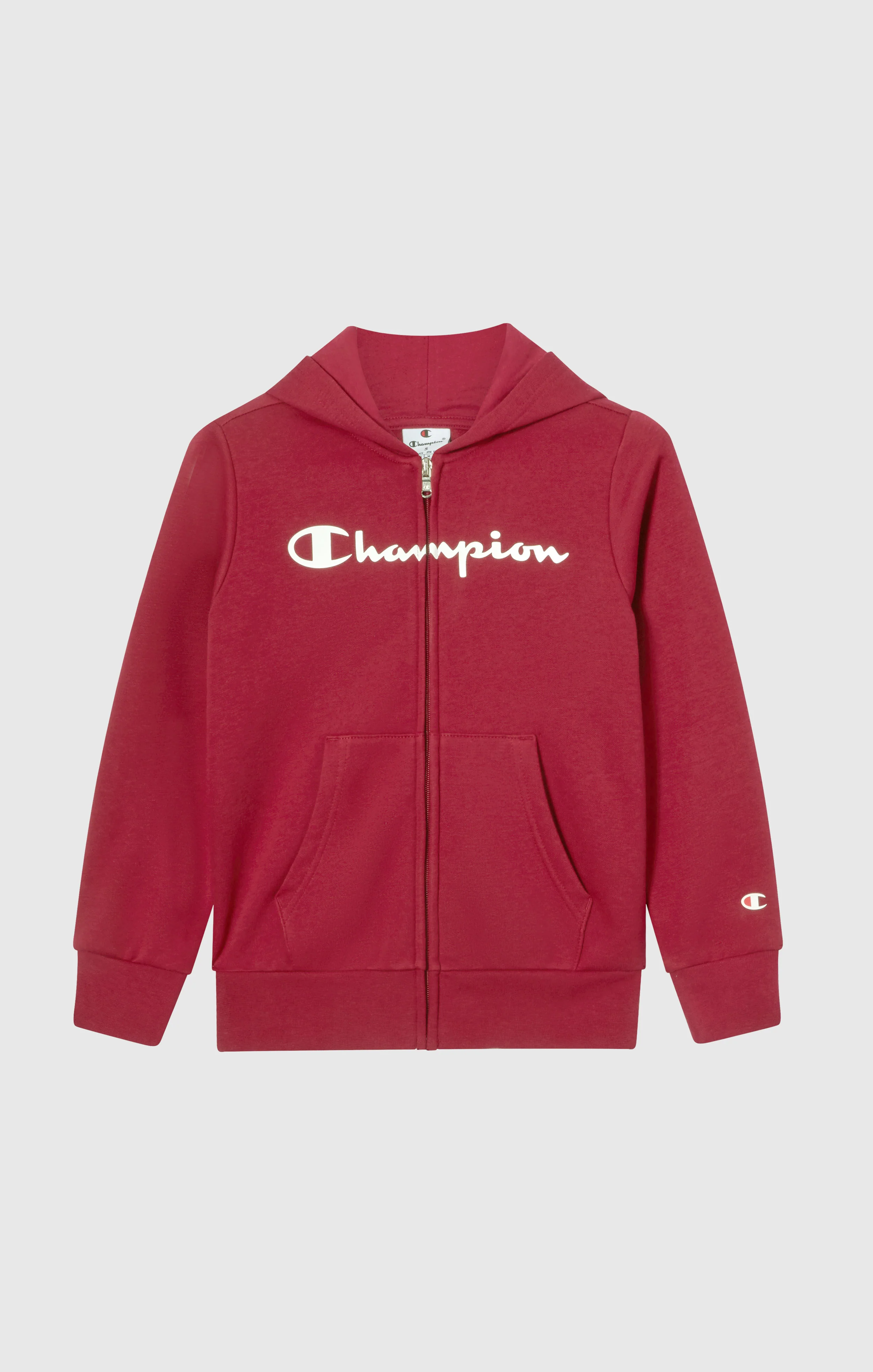 Boys' Fleece Full Zip Hoodie Script Logo - Image 4