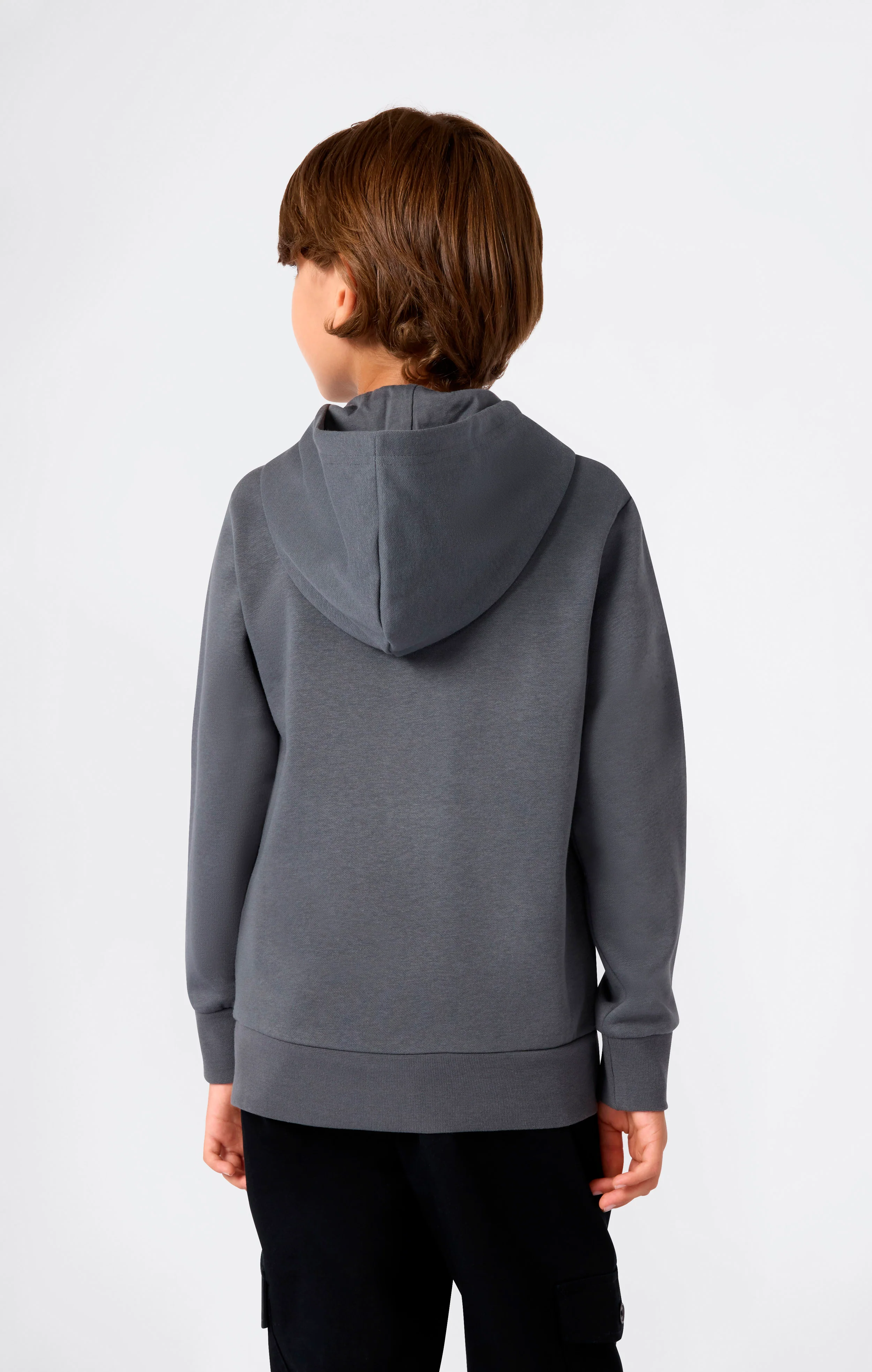 Boys’ Fleece Hoodie with Big Embroidered Logo Icons - Image 3