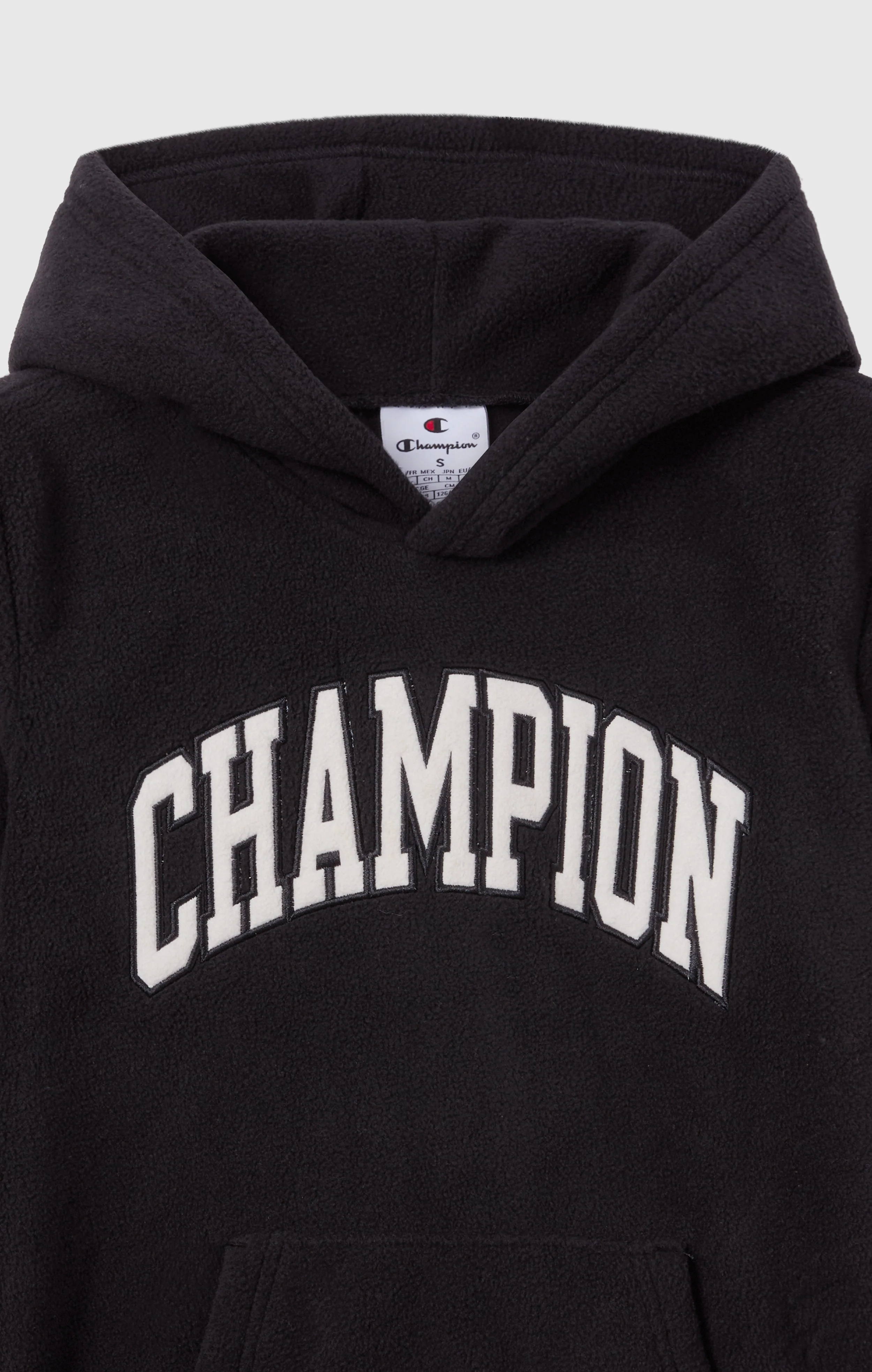 Boys' Fleece Polar Hoodie Script Logo - Image 2