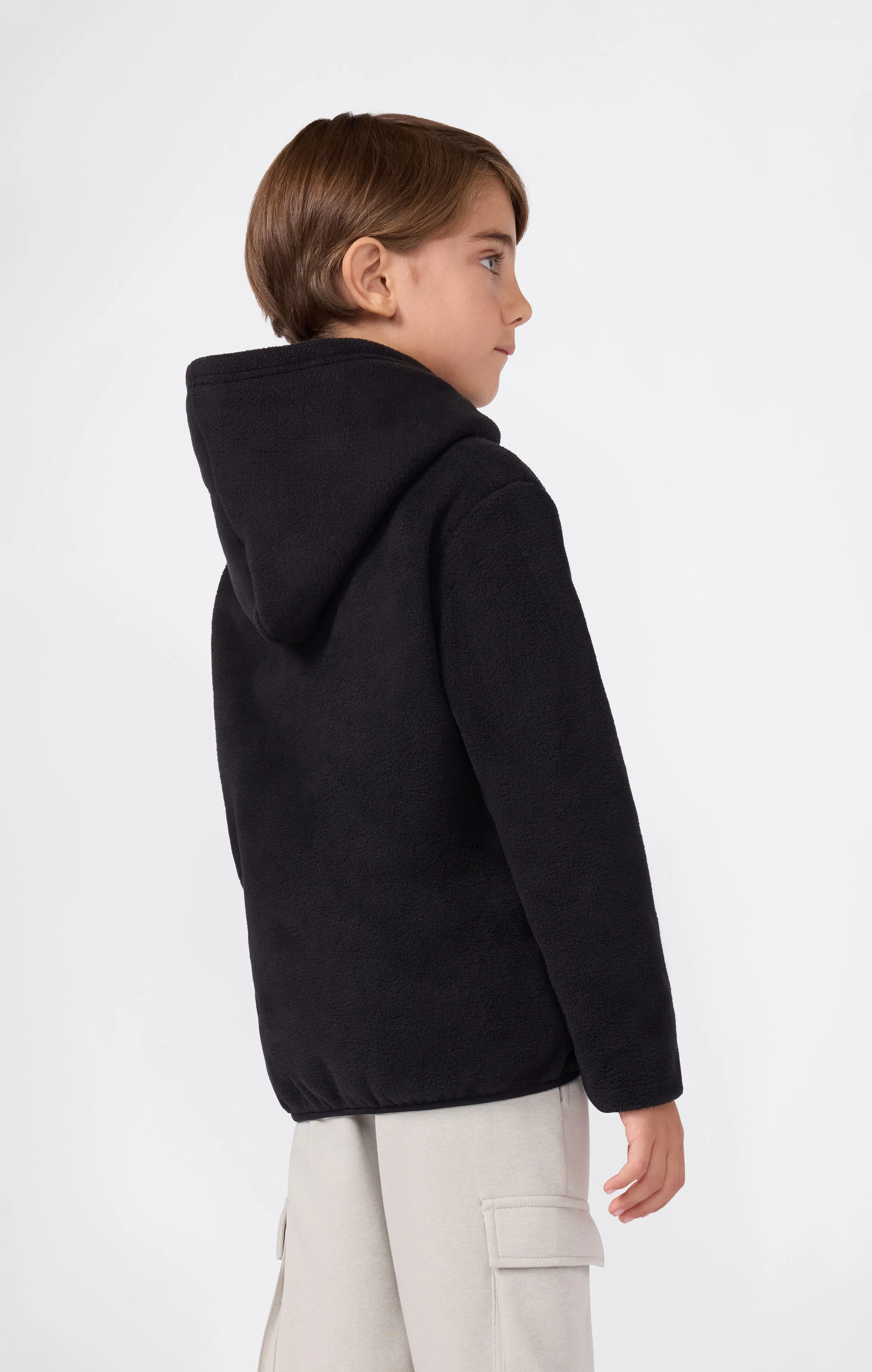 Boys' Fleece Polar Hoodie Script Logo - Image 5
