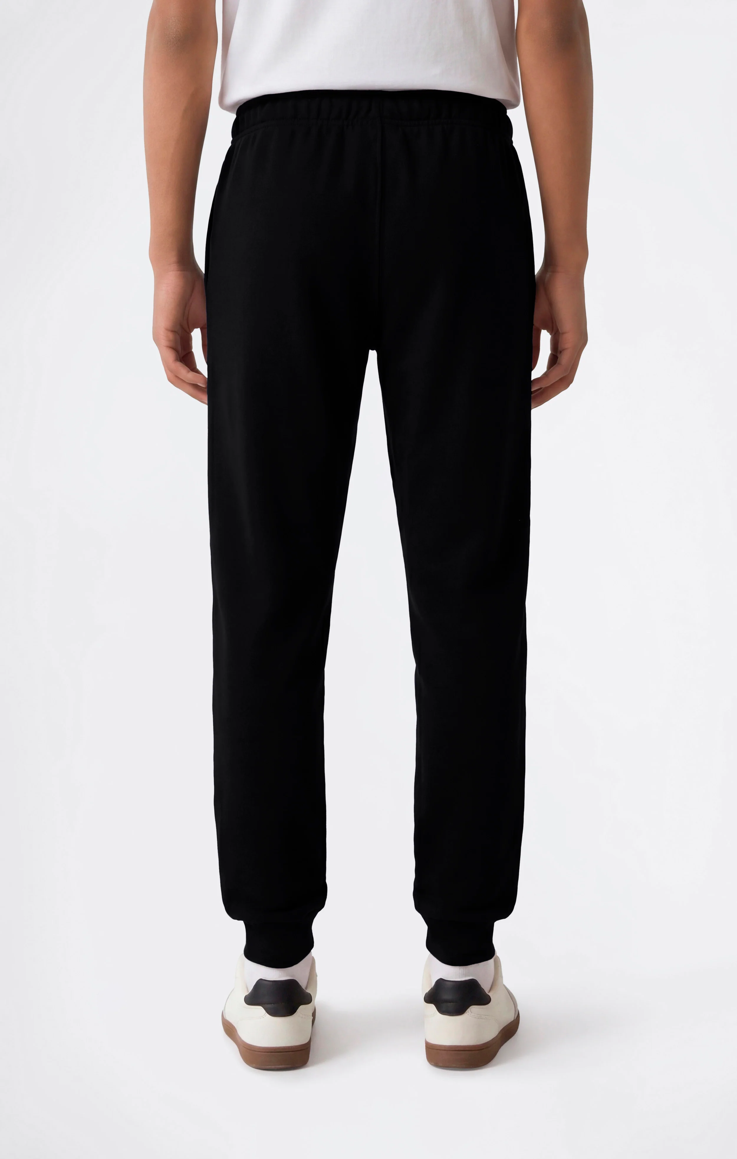 Boys' Fleece Rib Cuff Jogger Pants Script Logo - Image 3