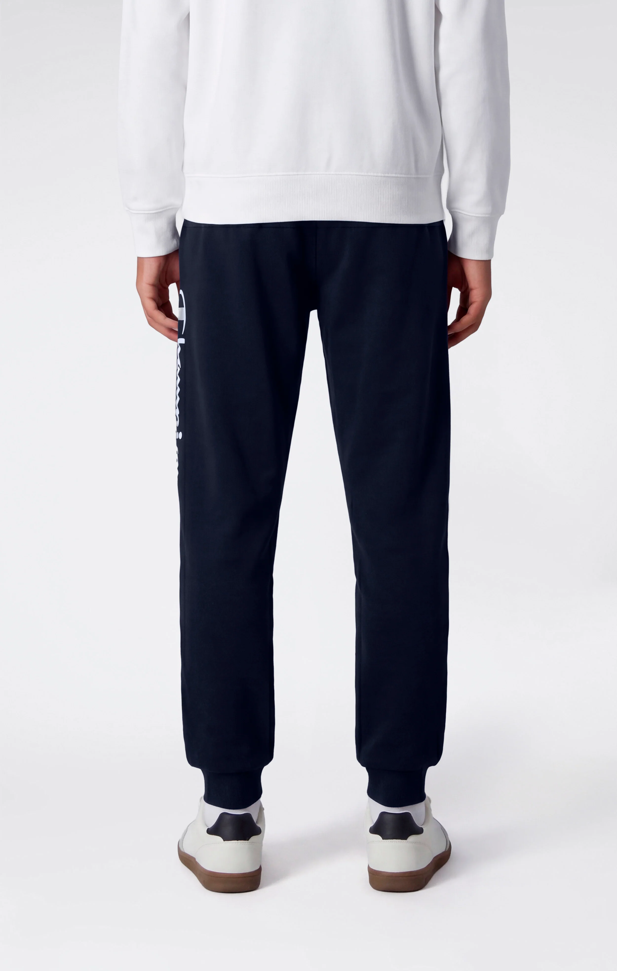 Boys' Fleece Rib Cuff Jogger Pants Script Logo - Image 3