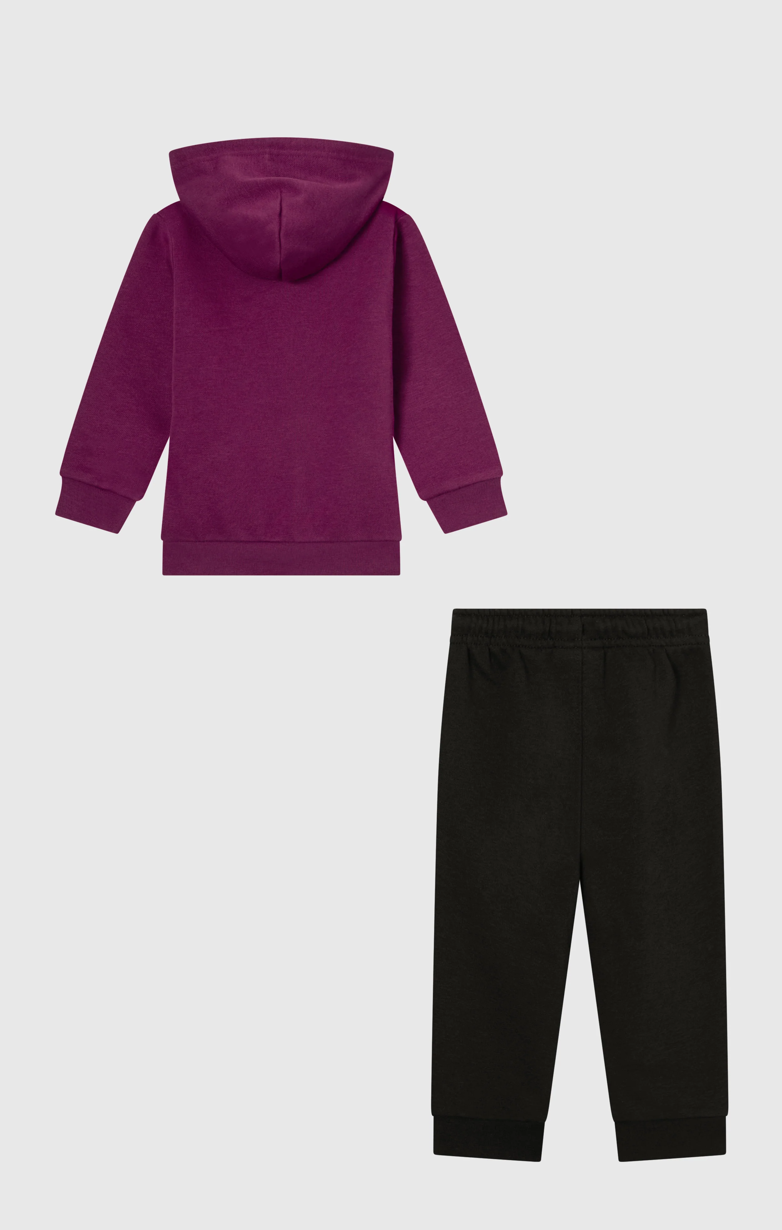 Baby Full Zip Fleece Hooded Sweatsuit with Big Logo - Image 3