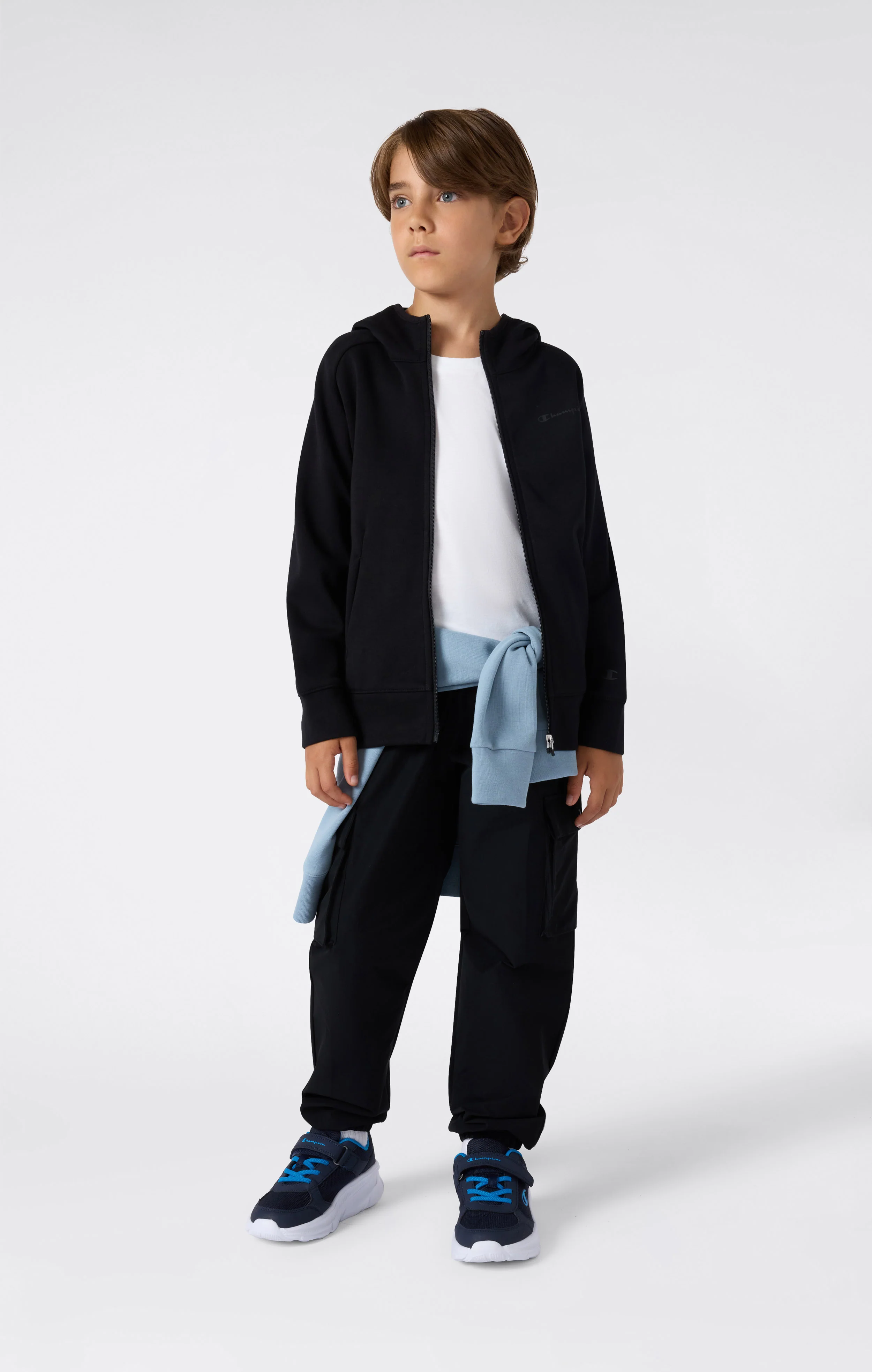 Boys’ Full Zip Hoodie in X Pro Interlock C-Tech - Image 2