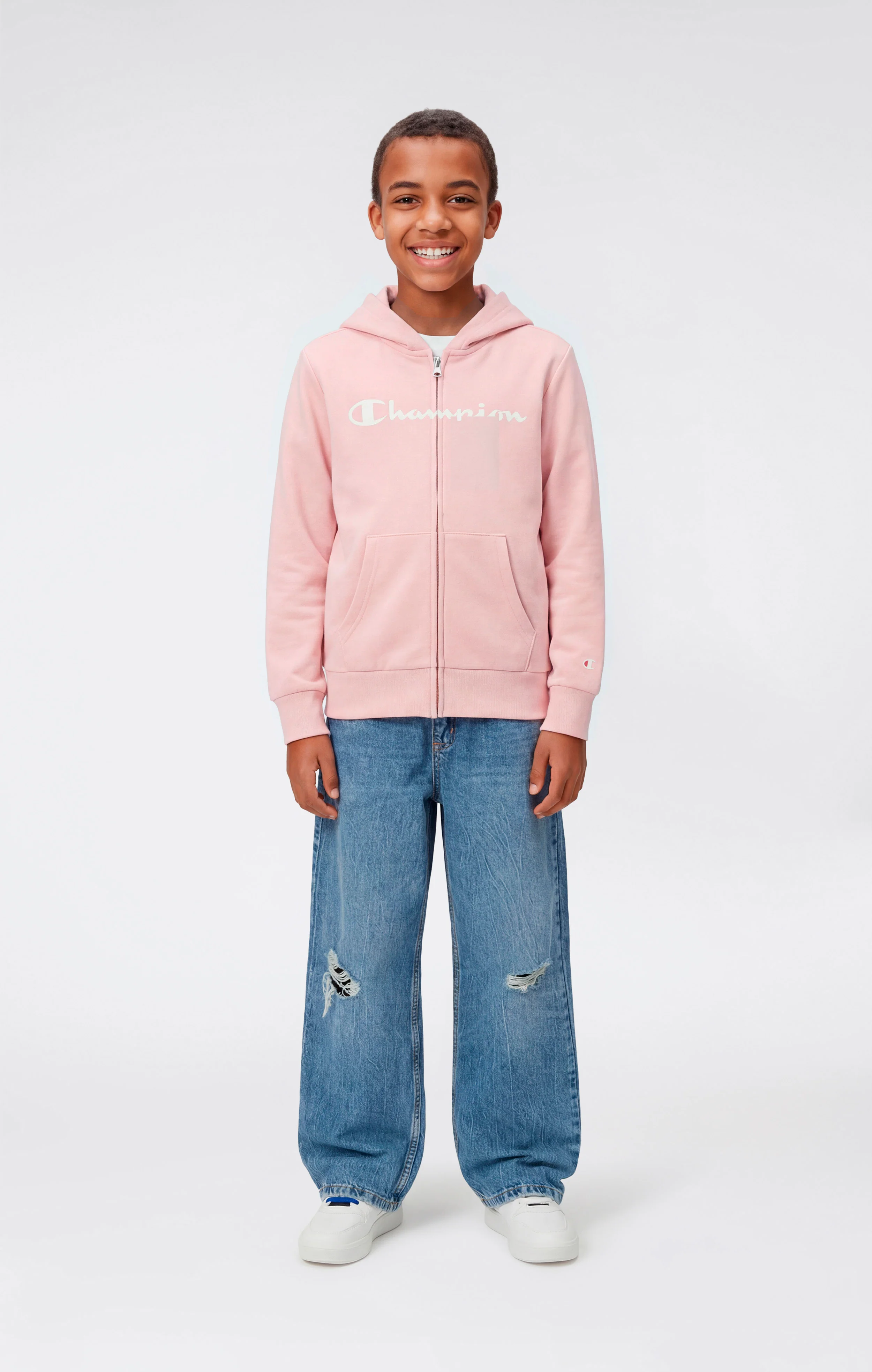 Boys' Full Zip Hoodie with Maxi Logo - Image 2