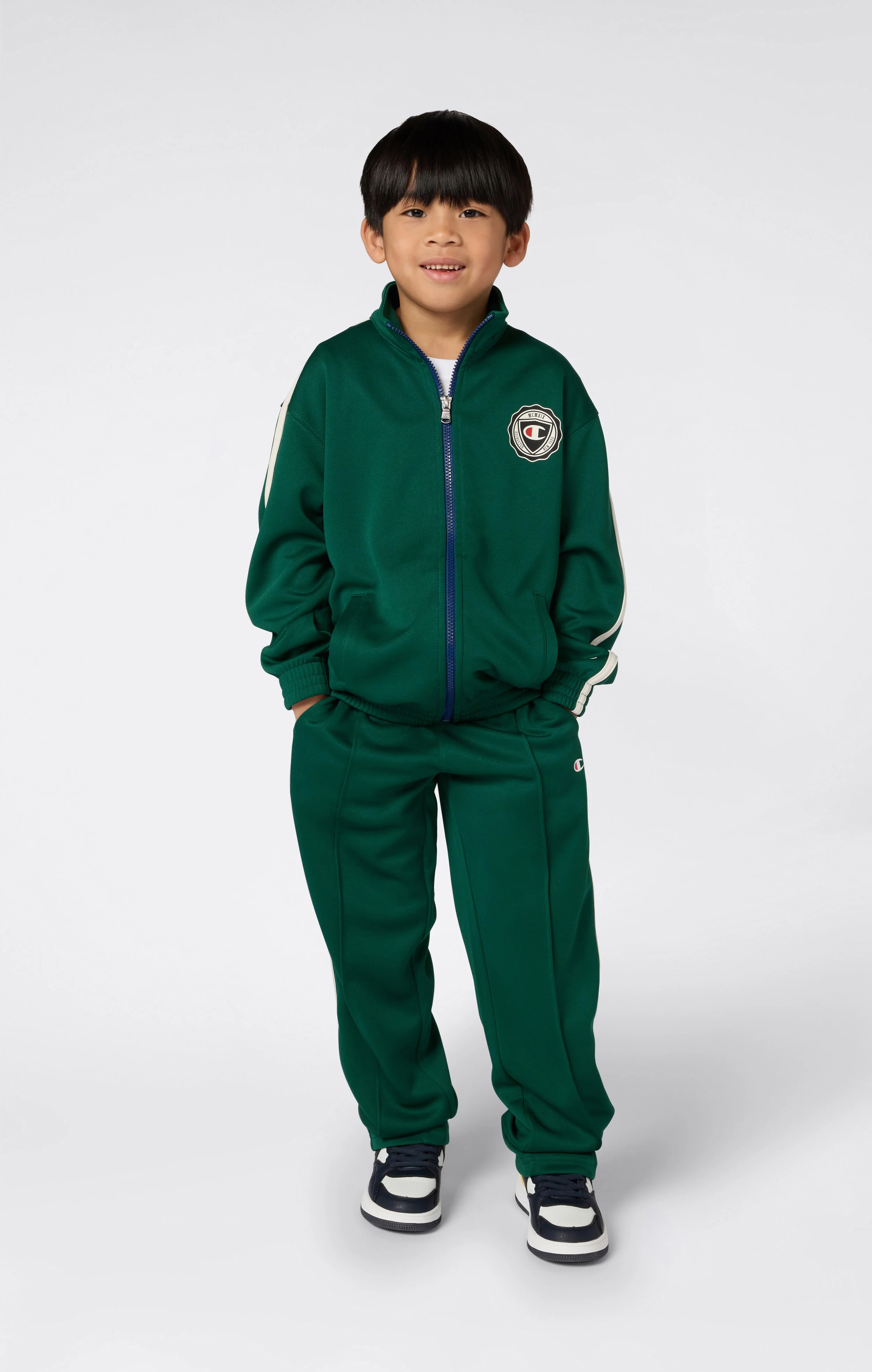 Boys' Full Zip Track Jacket With Patch Logo - Image 2
