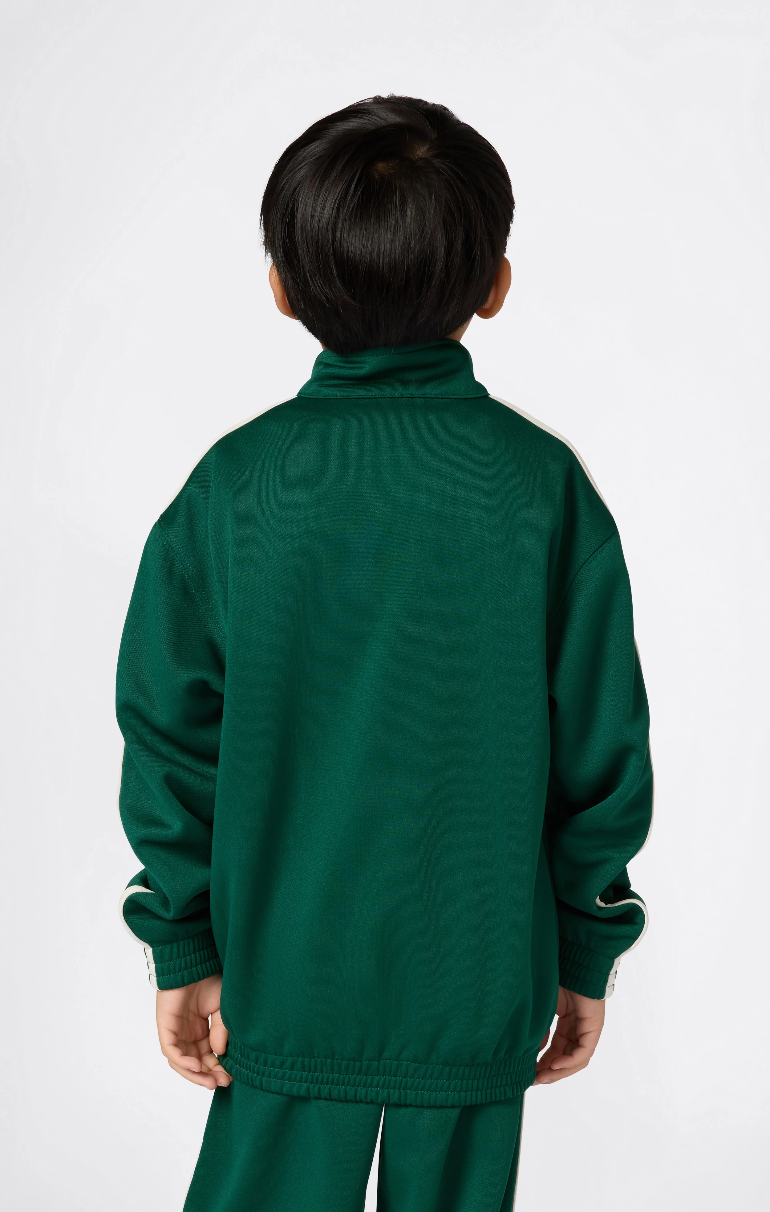Boys' Full Zip Track Jacket With Patch Logo - Image 3