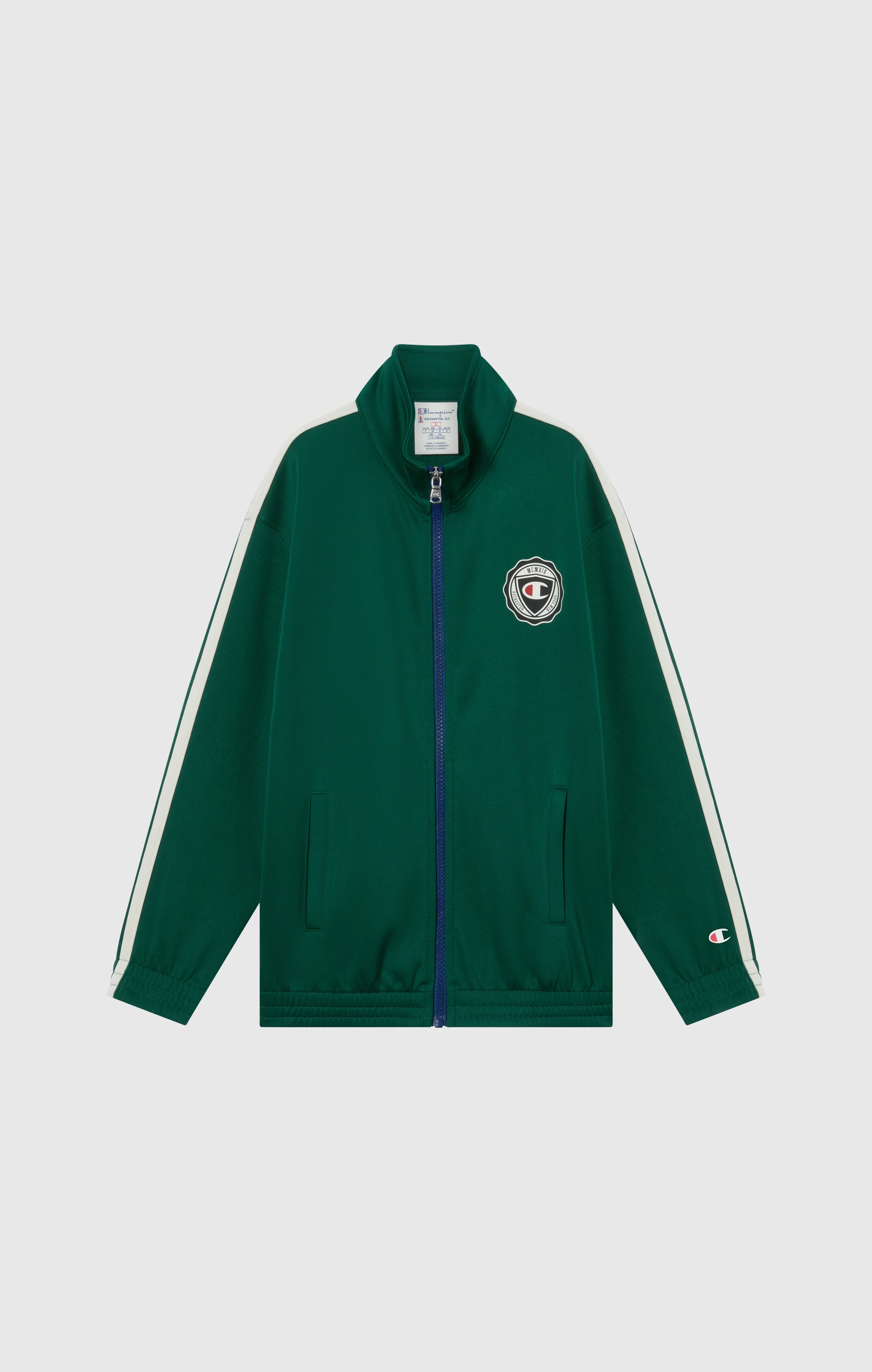 Boys' Full Zip Track Jacket With Patch Logo - Image 4