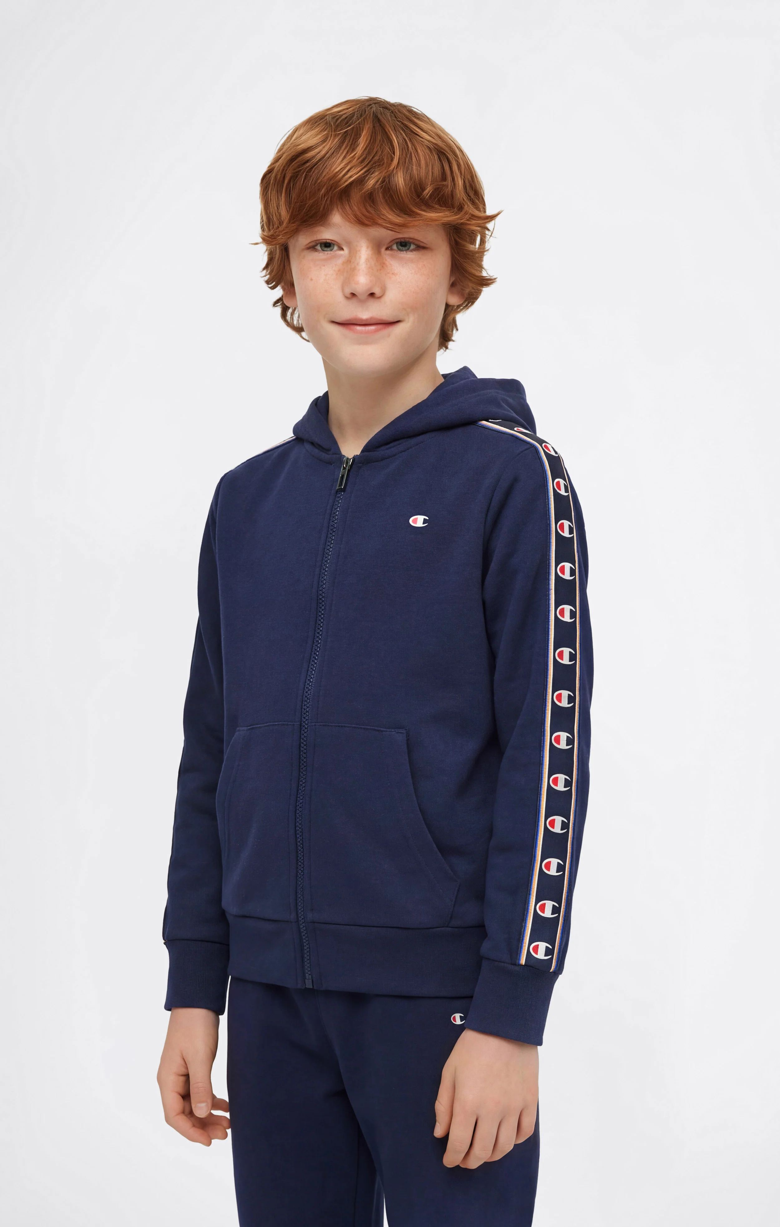 Boys’ Hooded Full Zip Sweatshirt and Pants Tracksuit - Image 2
