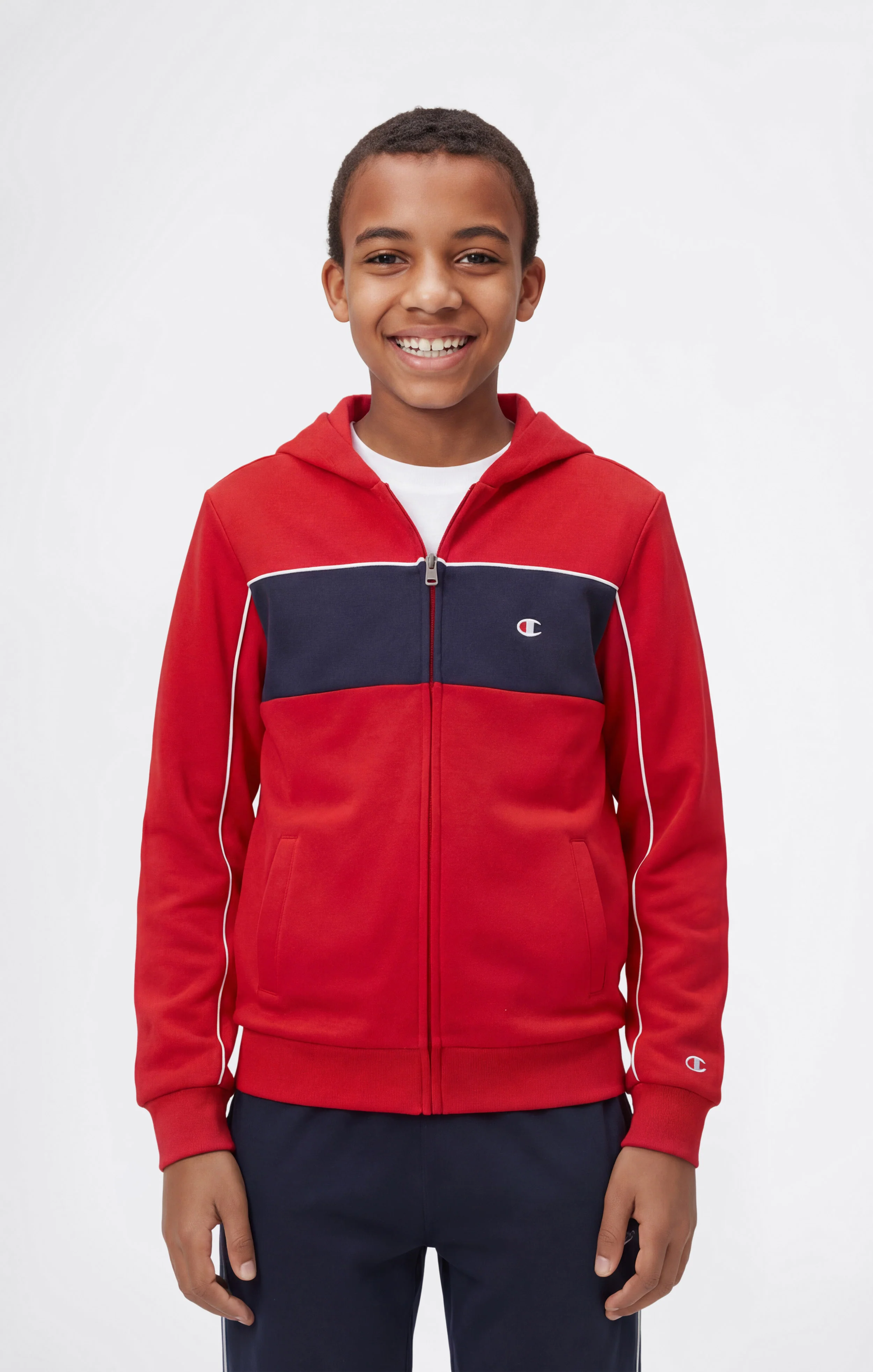 Boys’ Hooded Full Zip Sweatshirt and Pants Tracksuit - Image 2