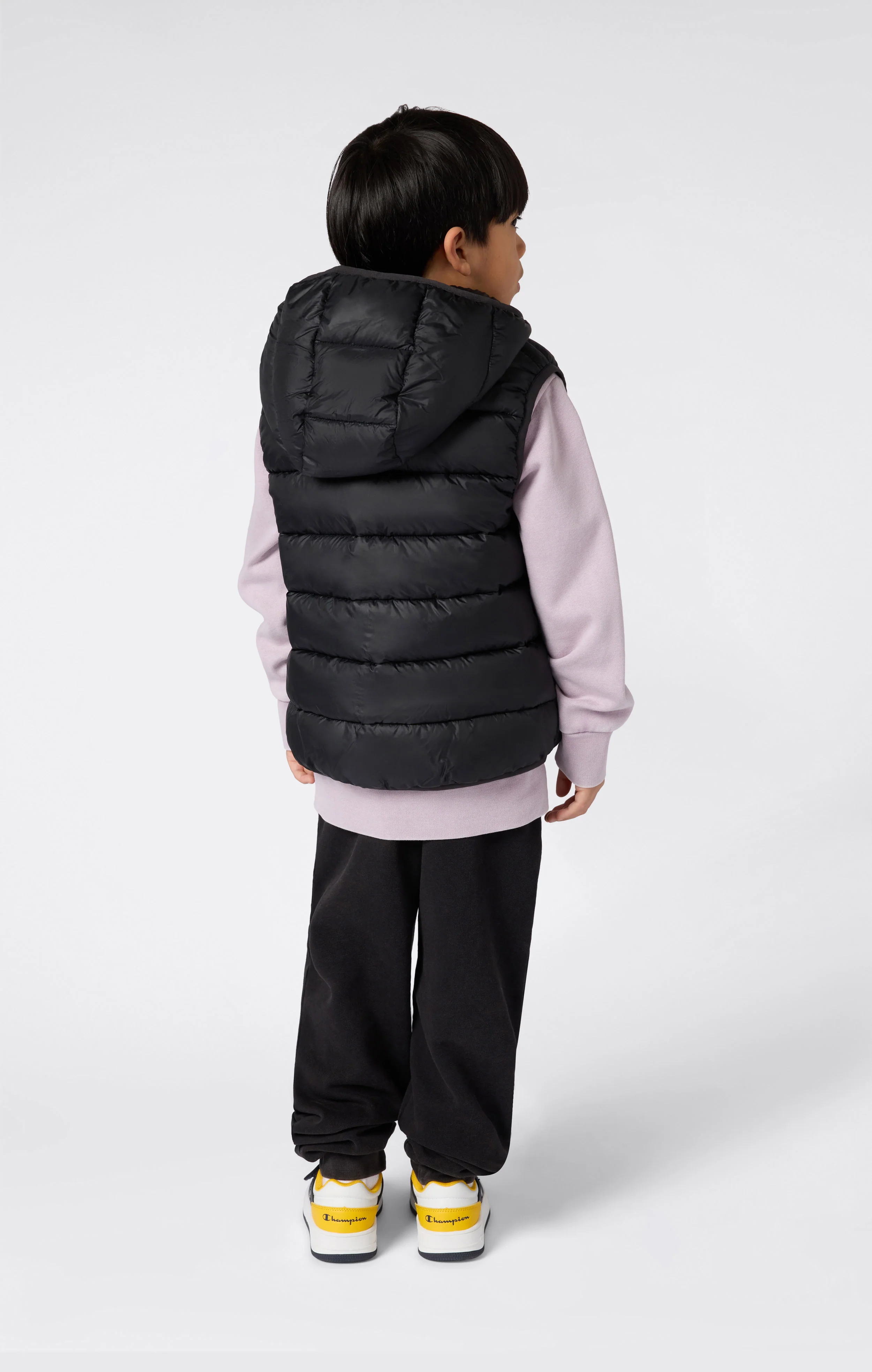 Padded Hooded Vest with Full Zip for Kids - Image 4