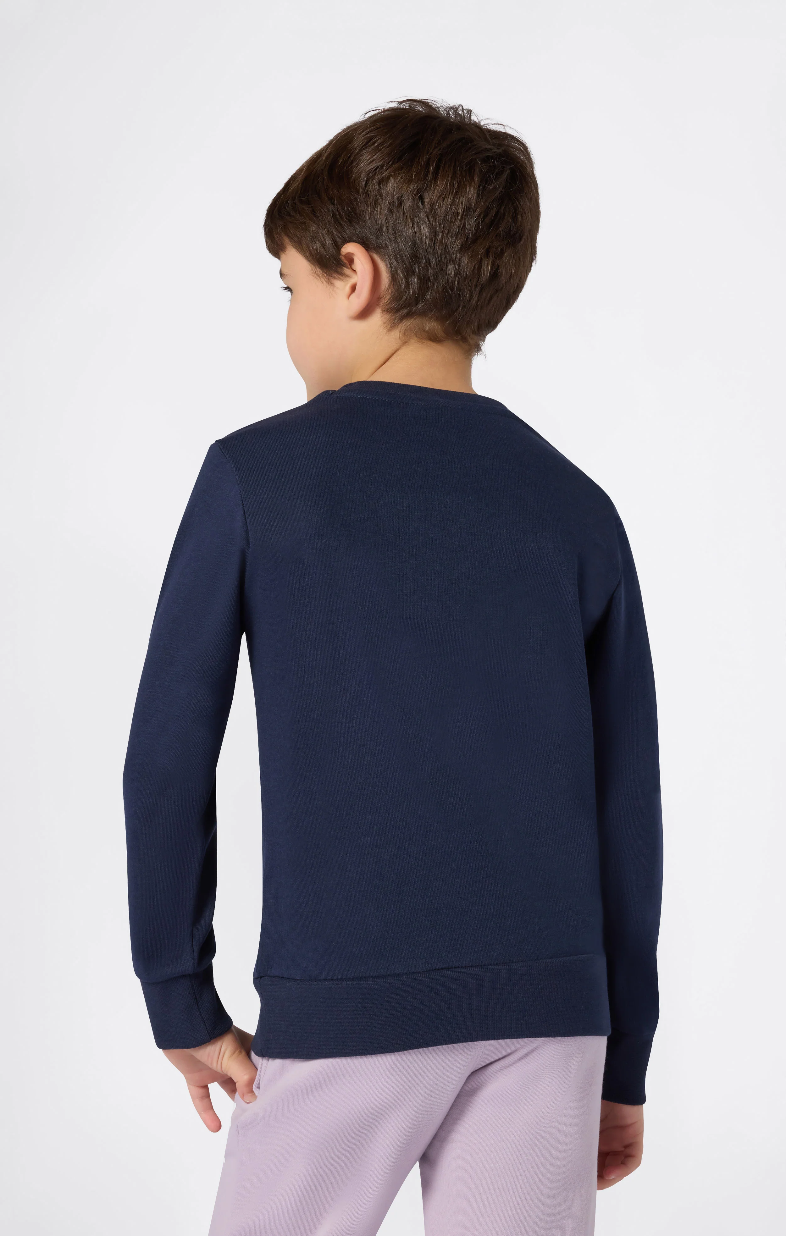 Boys’ Lightweight Crewneck Sweatshirt with Maxi Printed Logo - Image 2