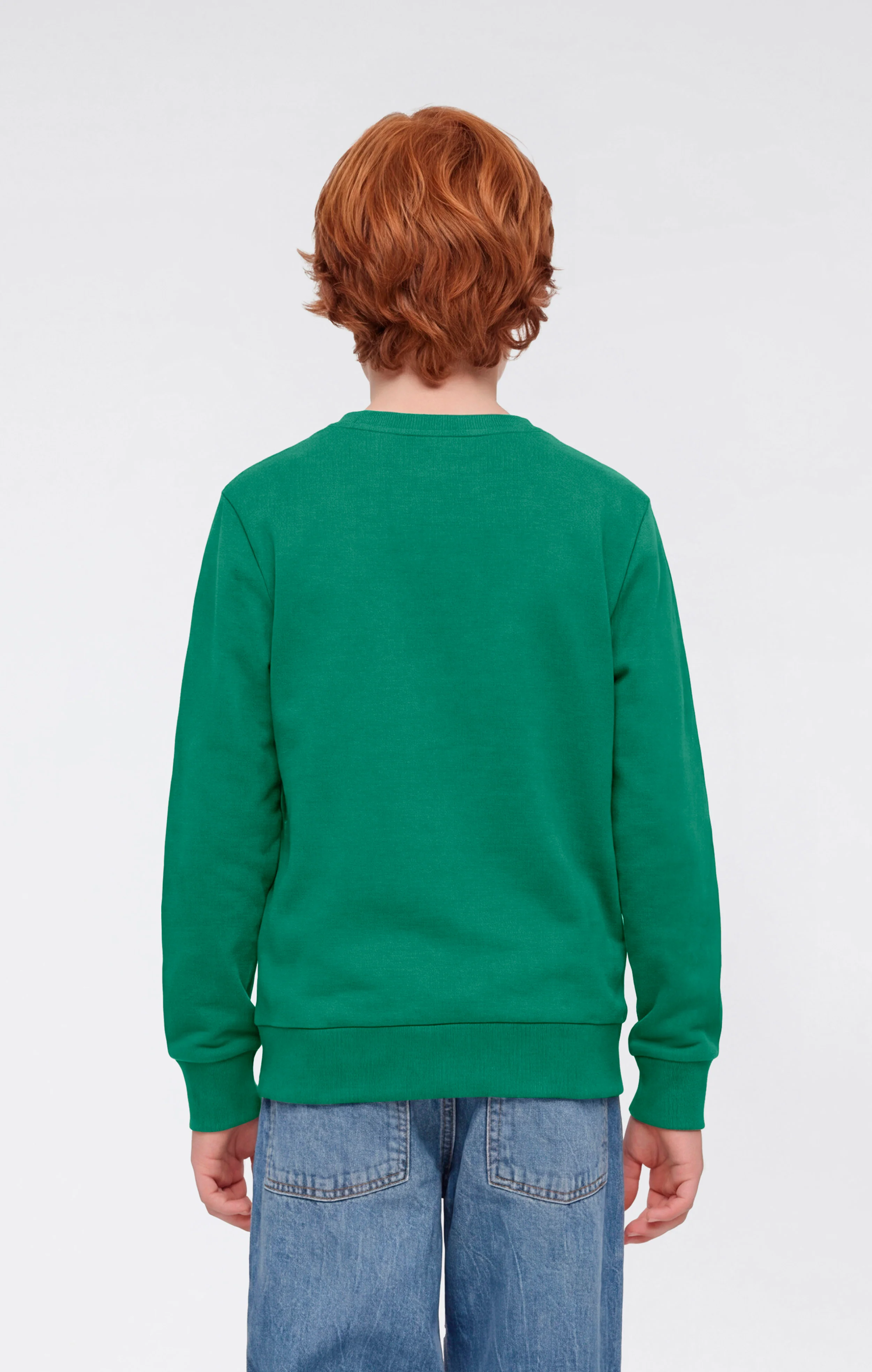 Boys’ Lightweight Crewneck Sweatshirt with Maxi Printed Logo - Image 3