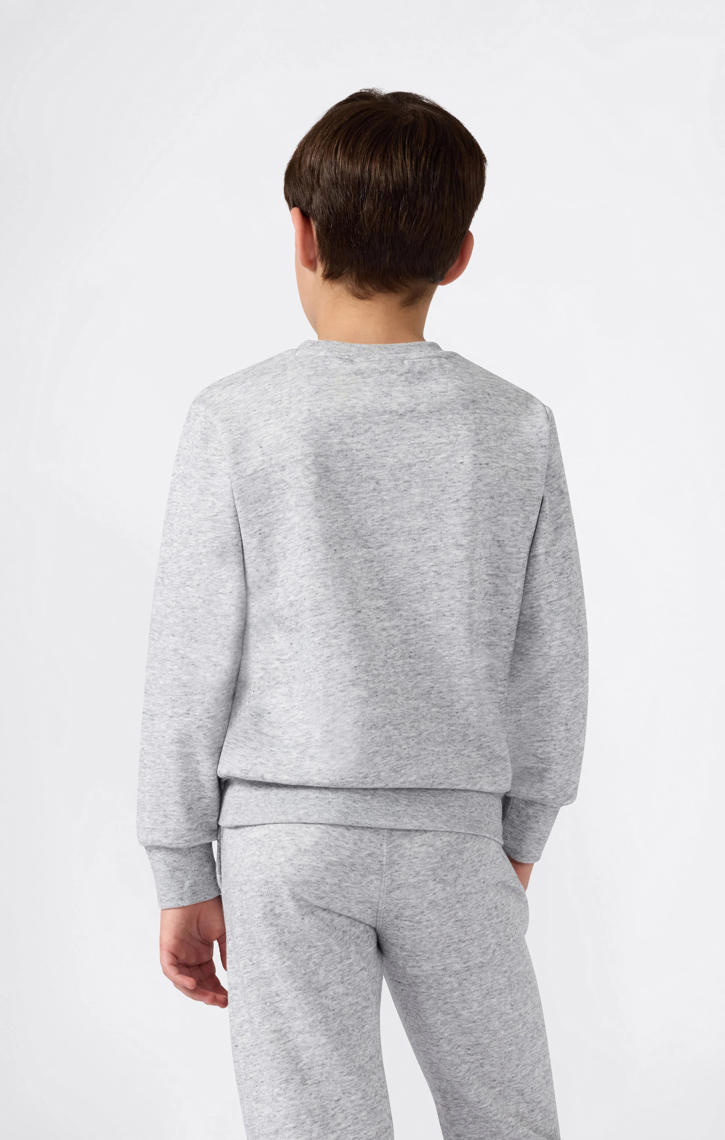Boys’ Lightweight Crewneck Sweatshirt with Maxi Printed Logo - Image 3