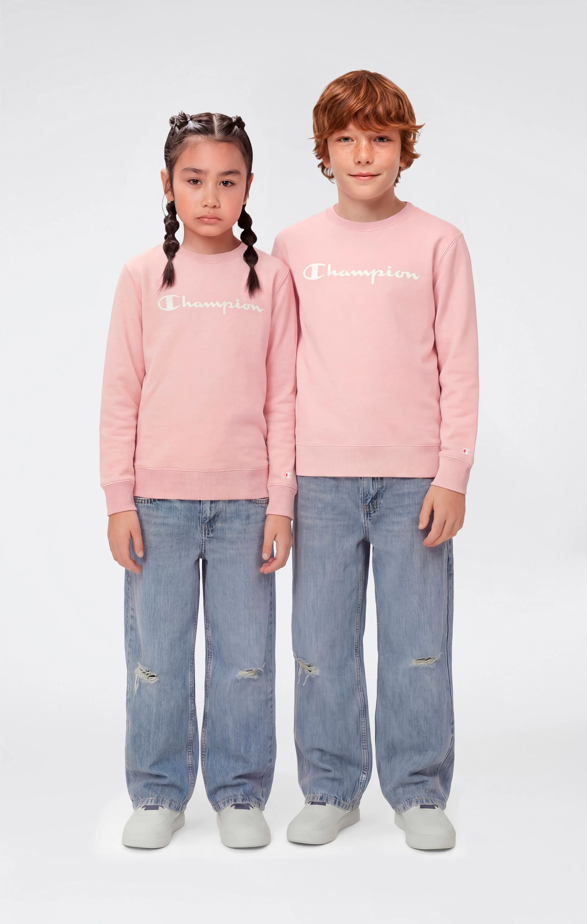Boys’ Lightweight Crewneck Sweatshirt with Maxi Printed Logo