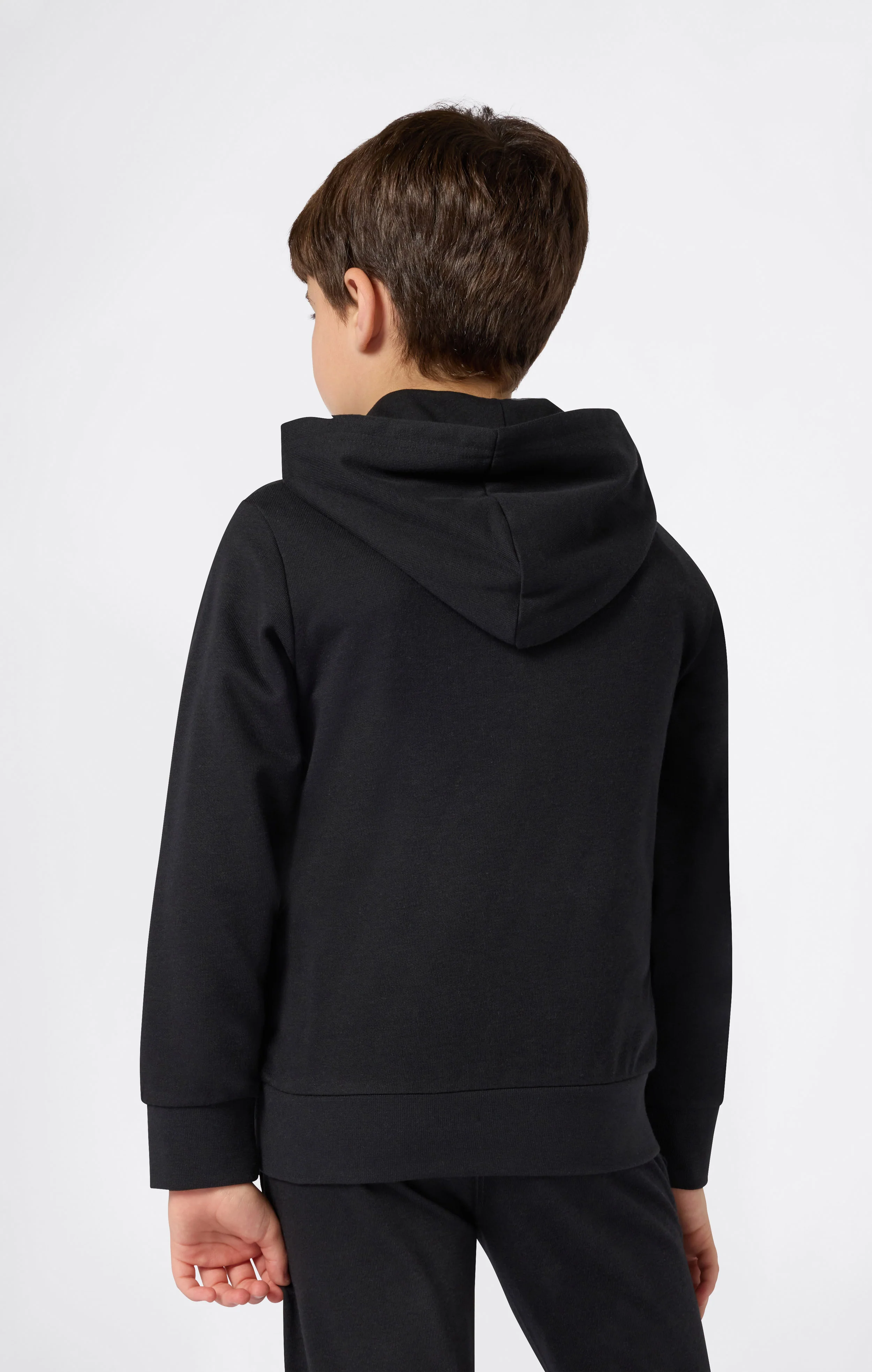 Boys’ Lightweight Hooded Sweatshirt with Maxi Printed Logo - Image 2