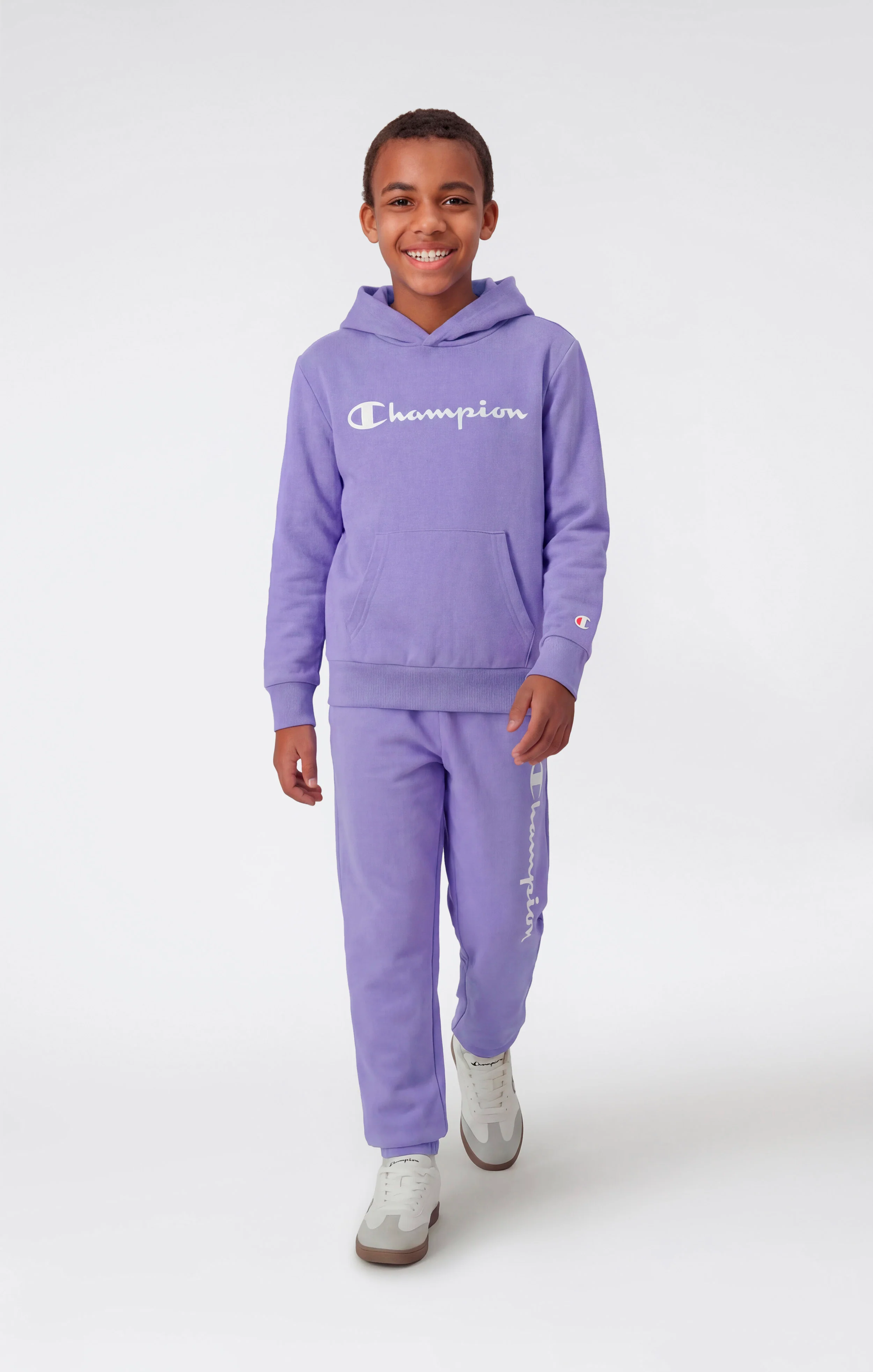 Boys’ Lightweight Hooded Sweatshirt with Maxi Printed Logo - Image 2