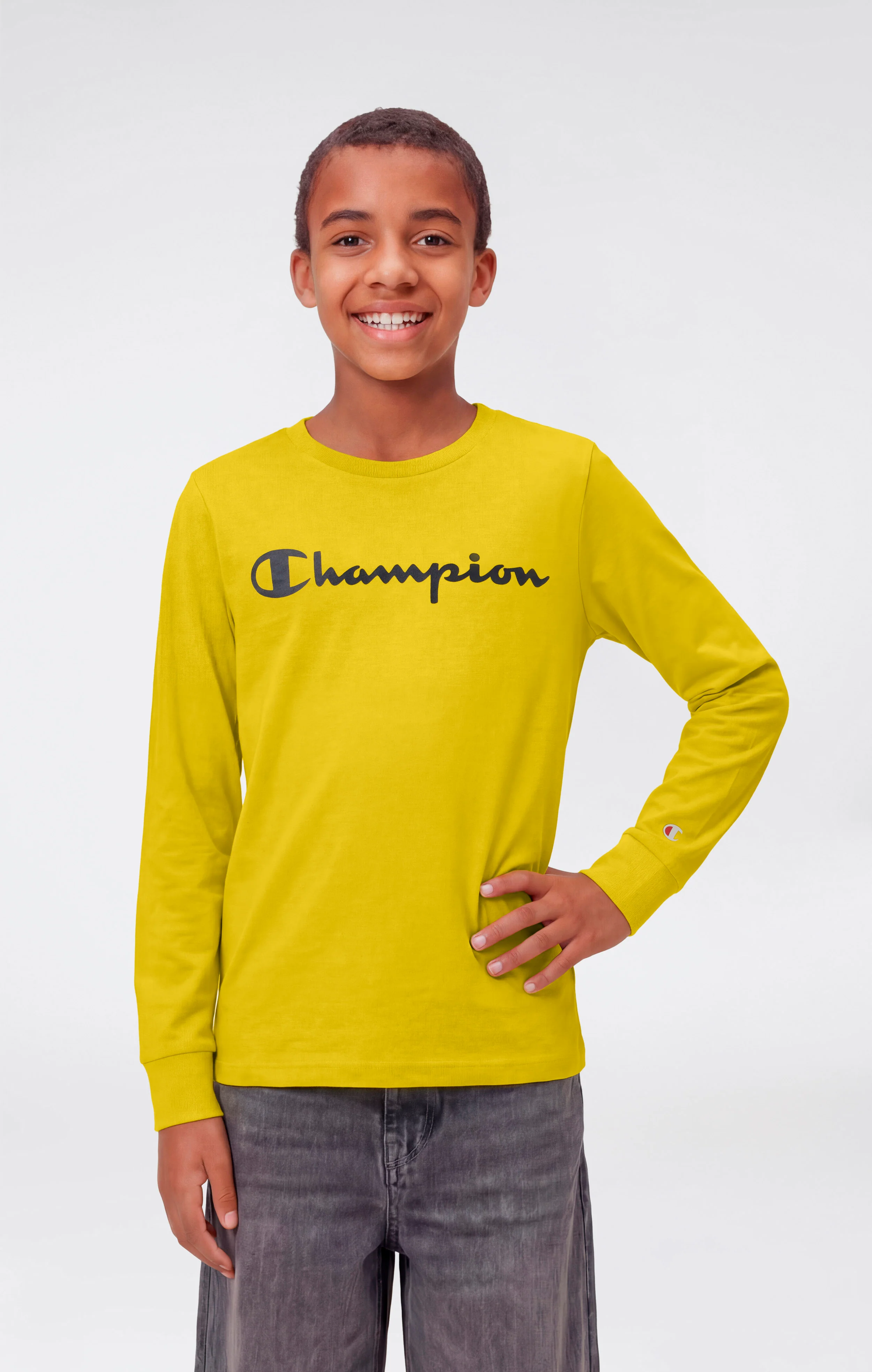 Boys' Long Sleeve T-Shirt Script Logo - Image 3