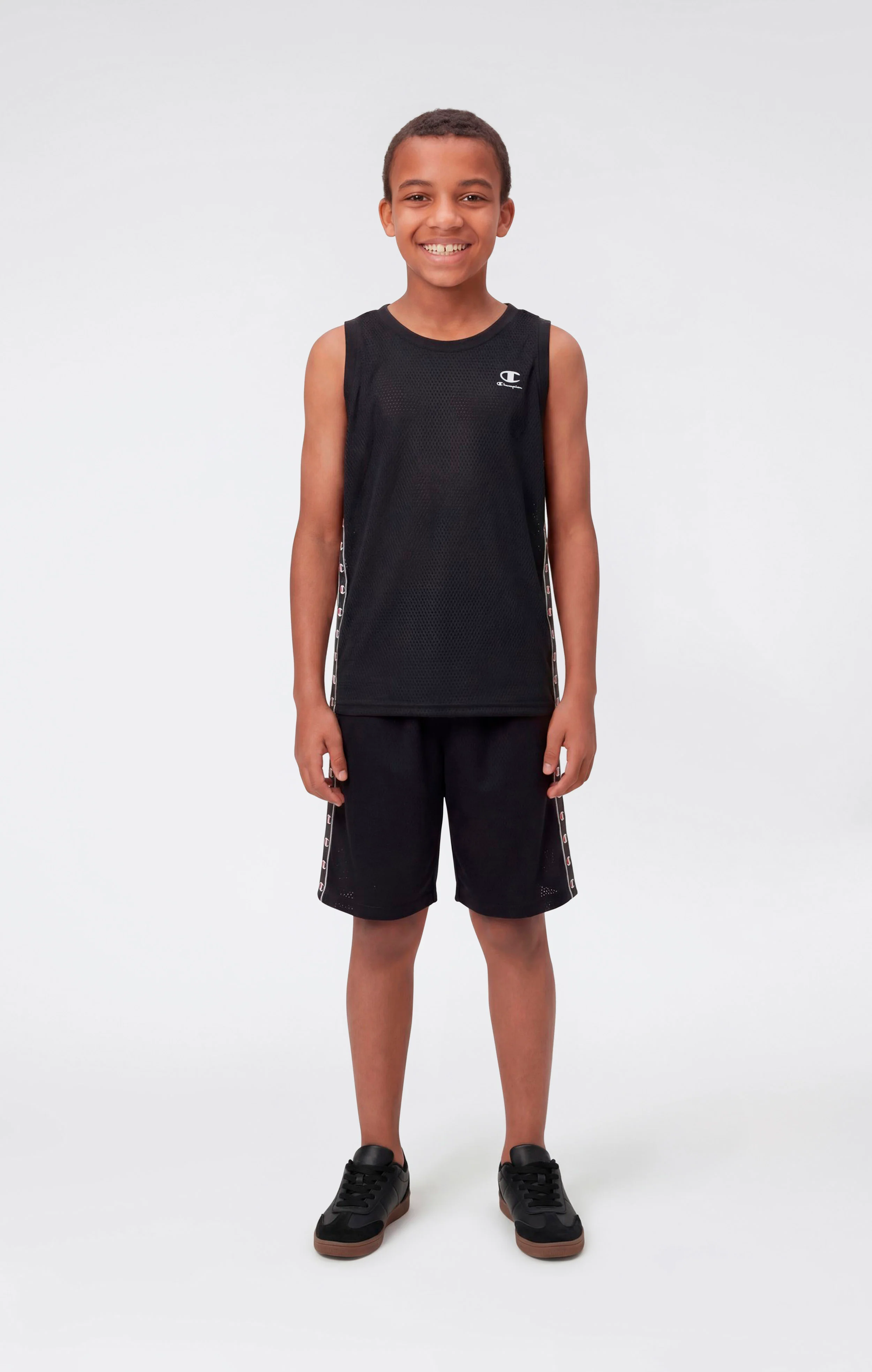 Boys’ Mesh Tank with Tape Logo - Image 2
