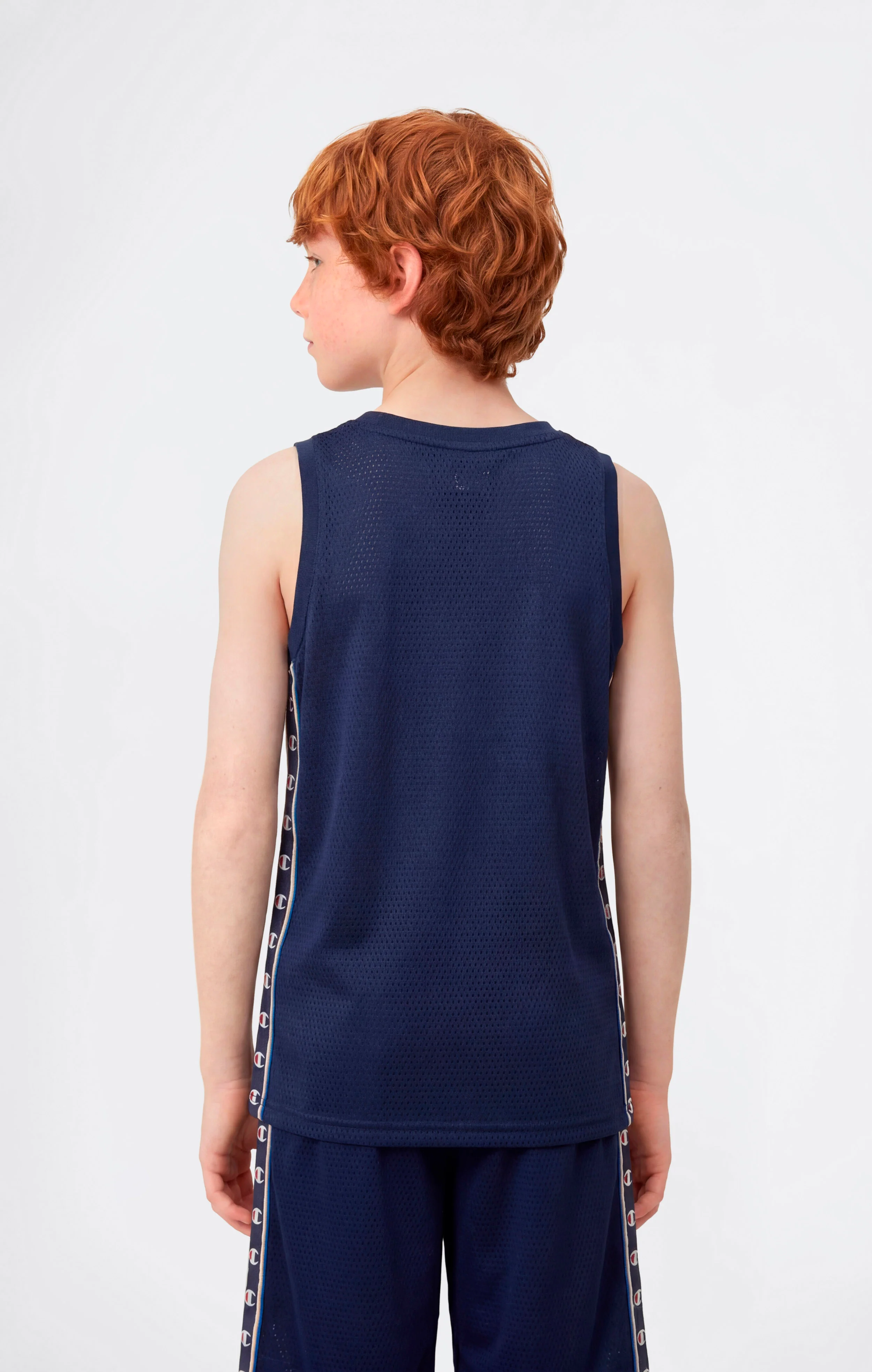 Boys’ Mesh Tank with Tape Logo - Image 3