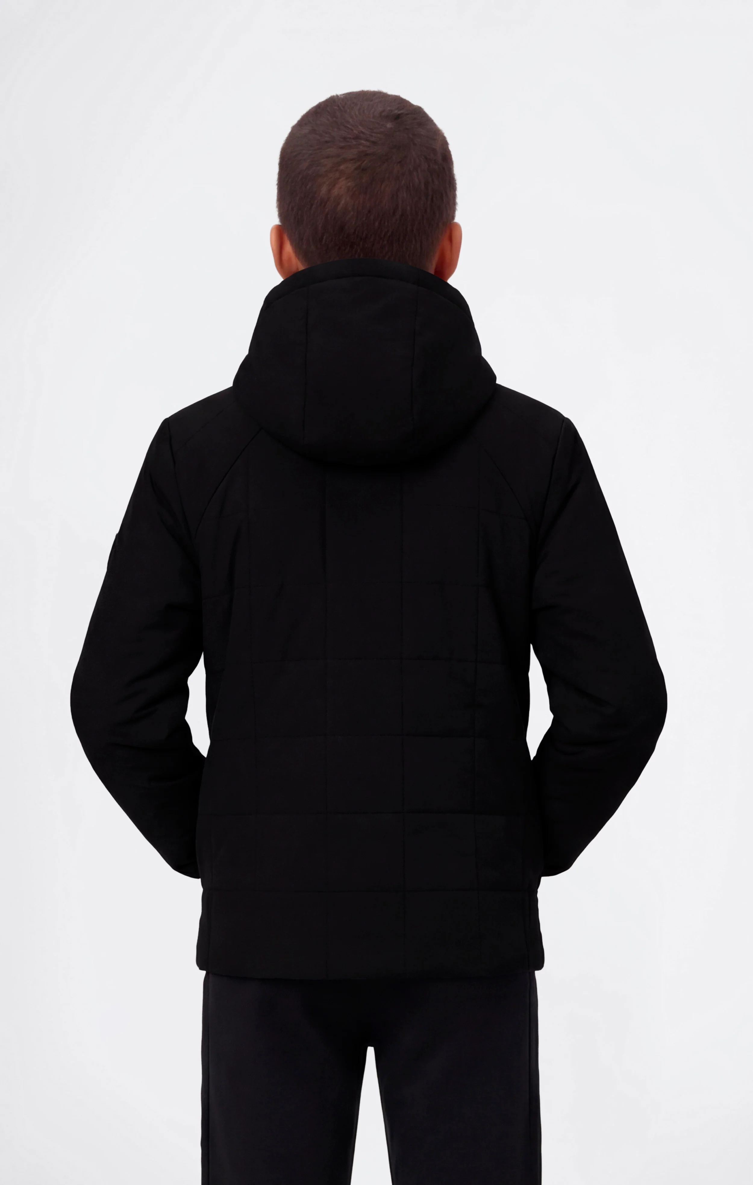 Boys’ Padded Full Zip Hooded Jacket - Image 3