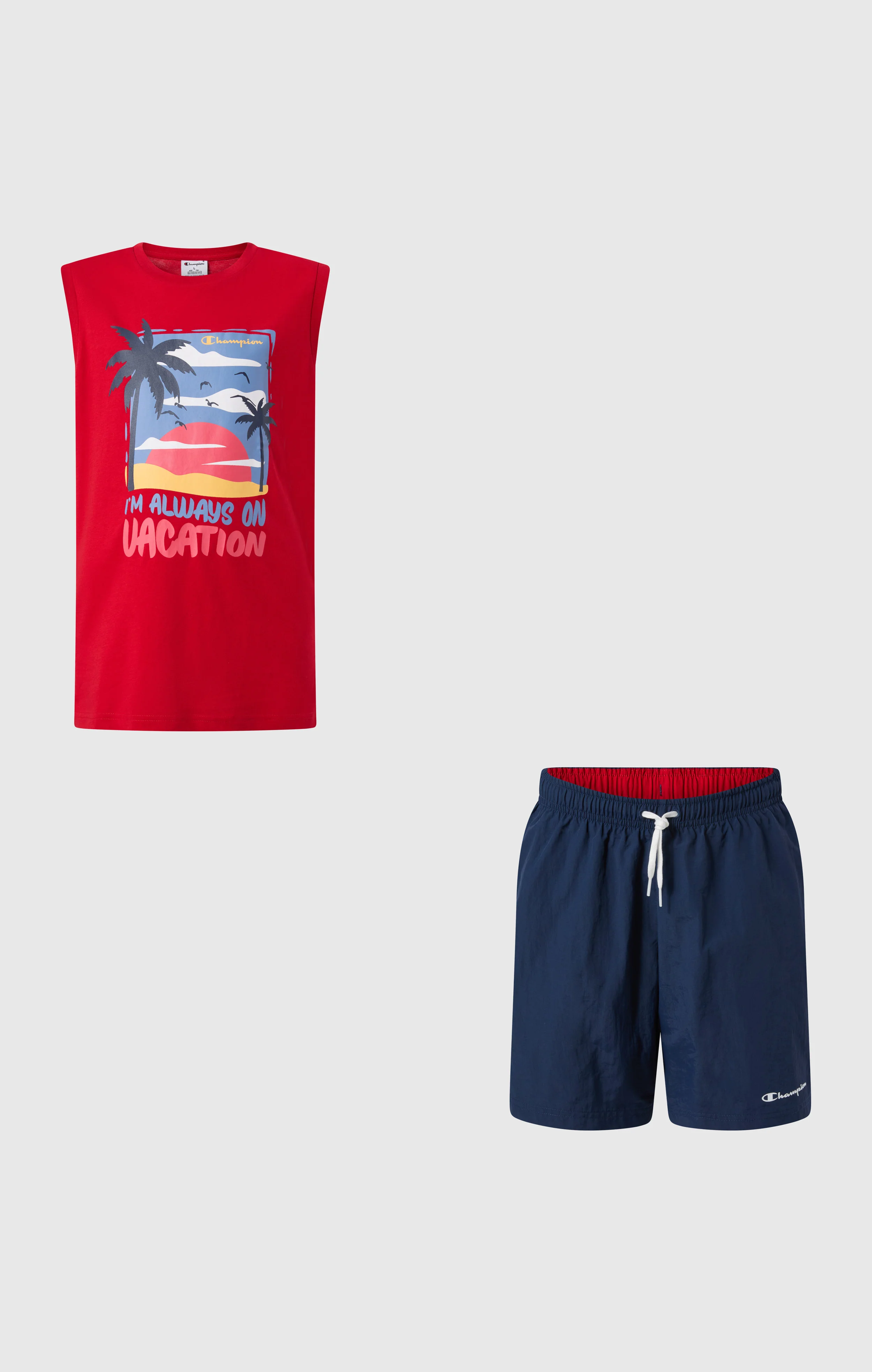 Boys’ Sleeveless T-Shirt and Swim Shorts Set - Image 4