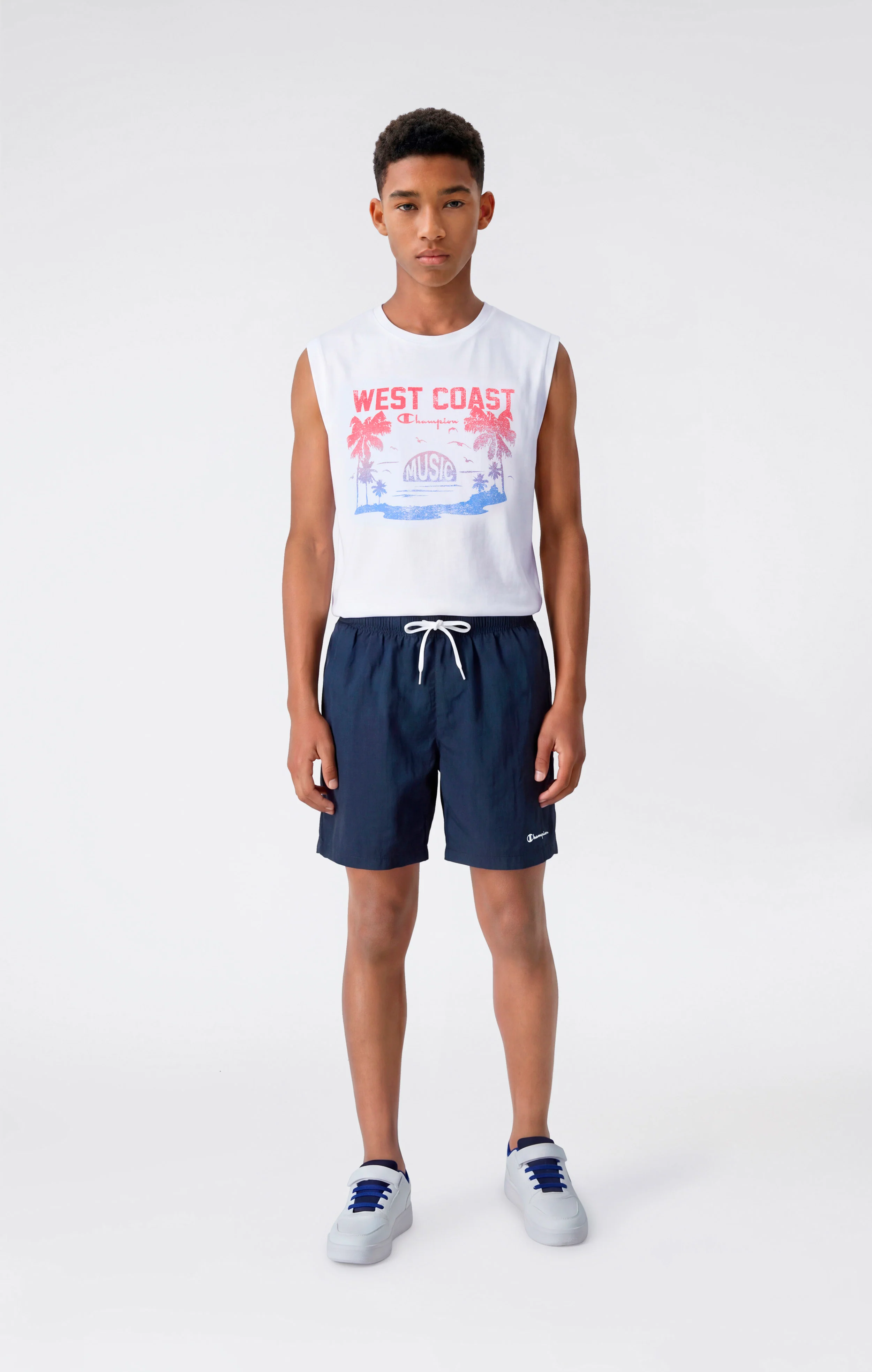 Boys’ Sleeveless T-Shirt and Swim Shorts Set - Image 2