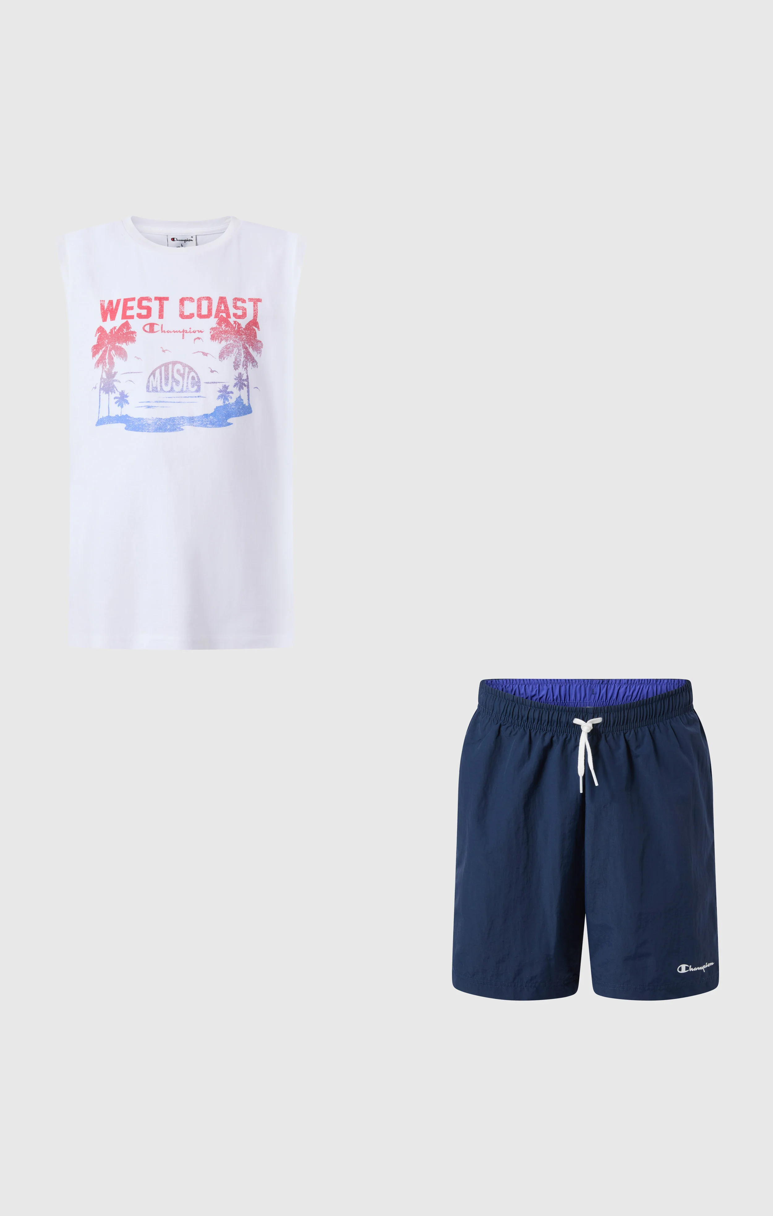 Boys’ Sleeveless T-Shirt and Swim Shorts Set - Image 4