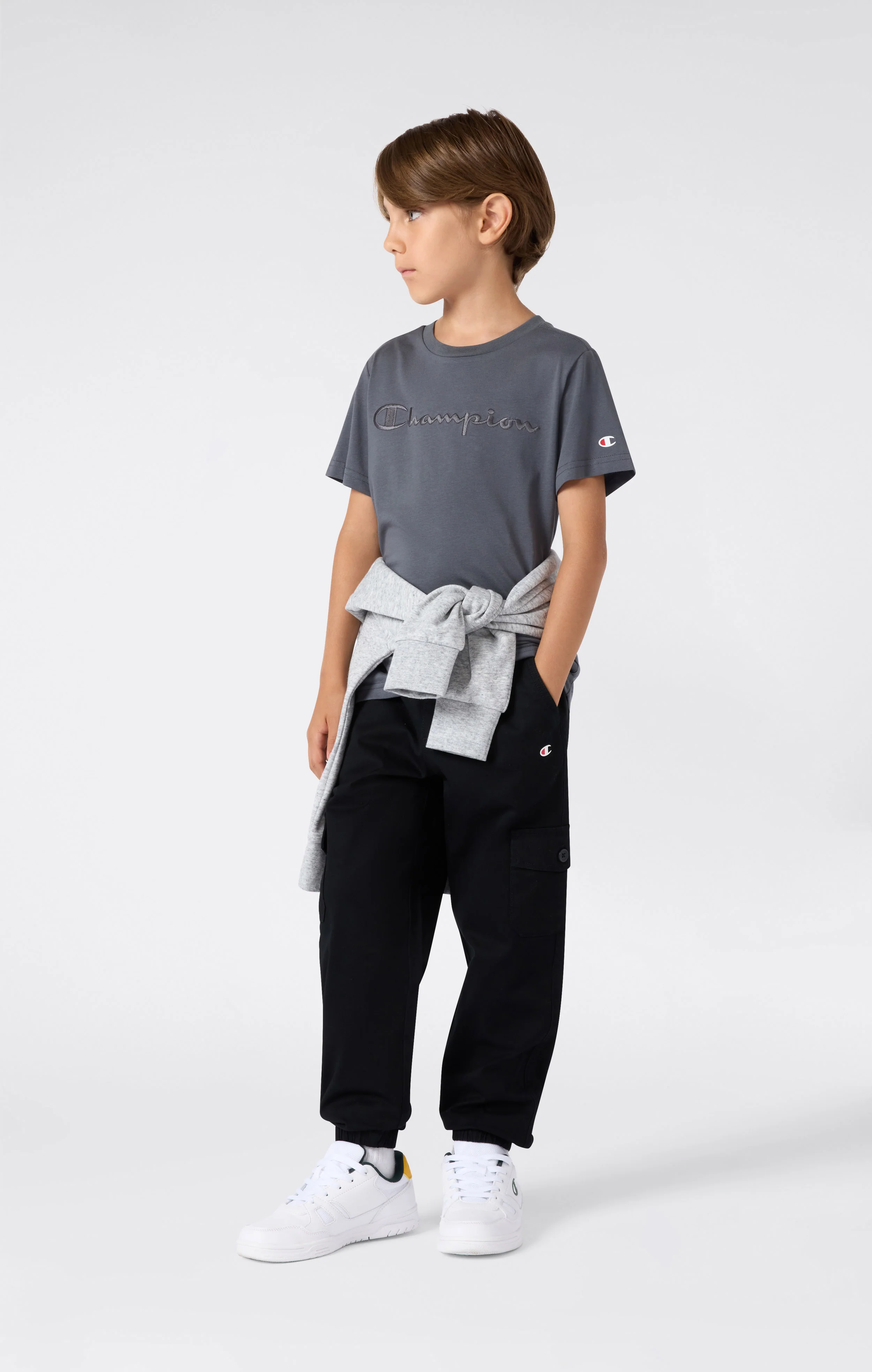 Boys’ Stretch Twill Elastic Cuff Cargo Pants Icons - Image 2
