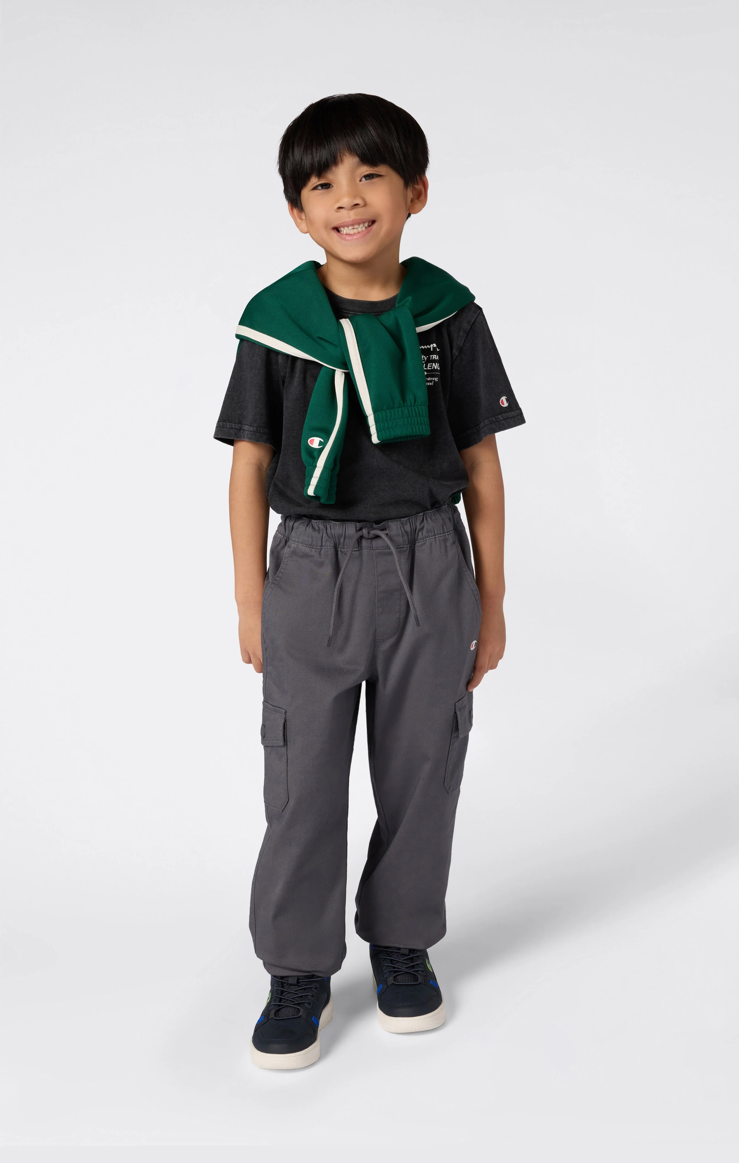 Boys’ Stretch Twill Elastic Cuff Cargo Pants Icons - Image 2