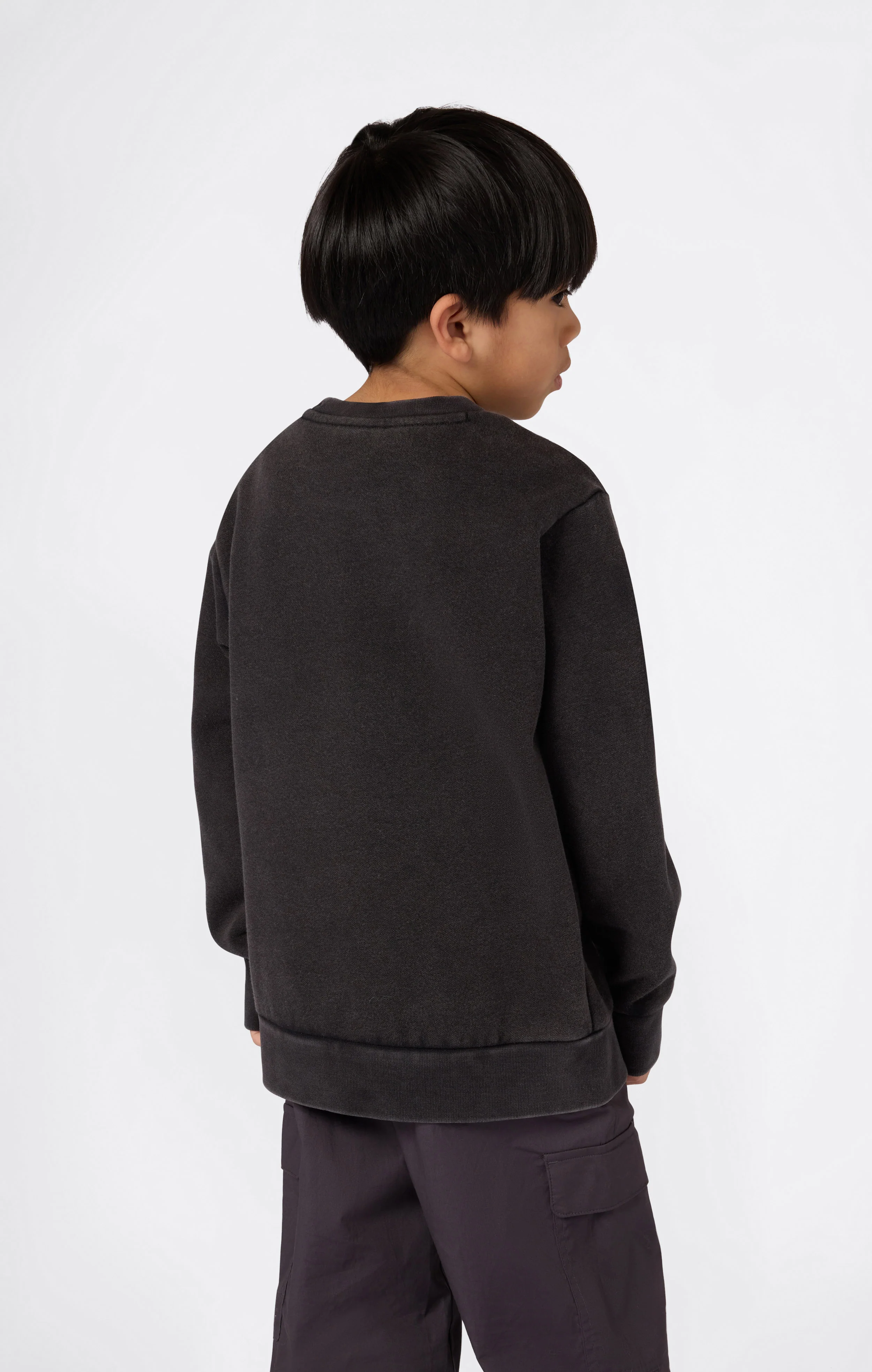 Boys’ Washed Fleece Crewneck Sweatshirt Icons - Image 3