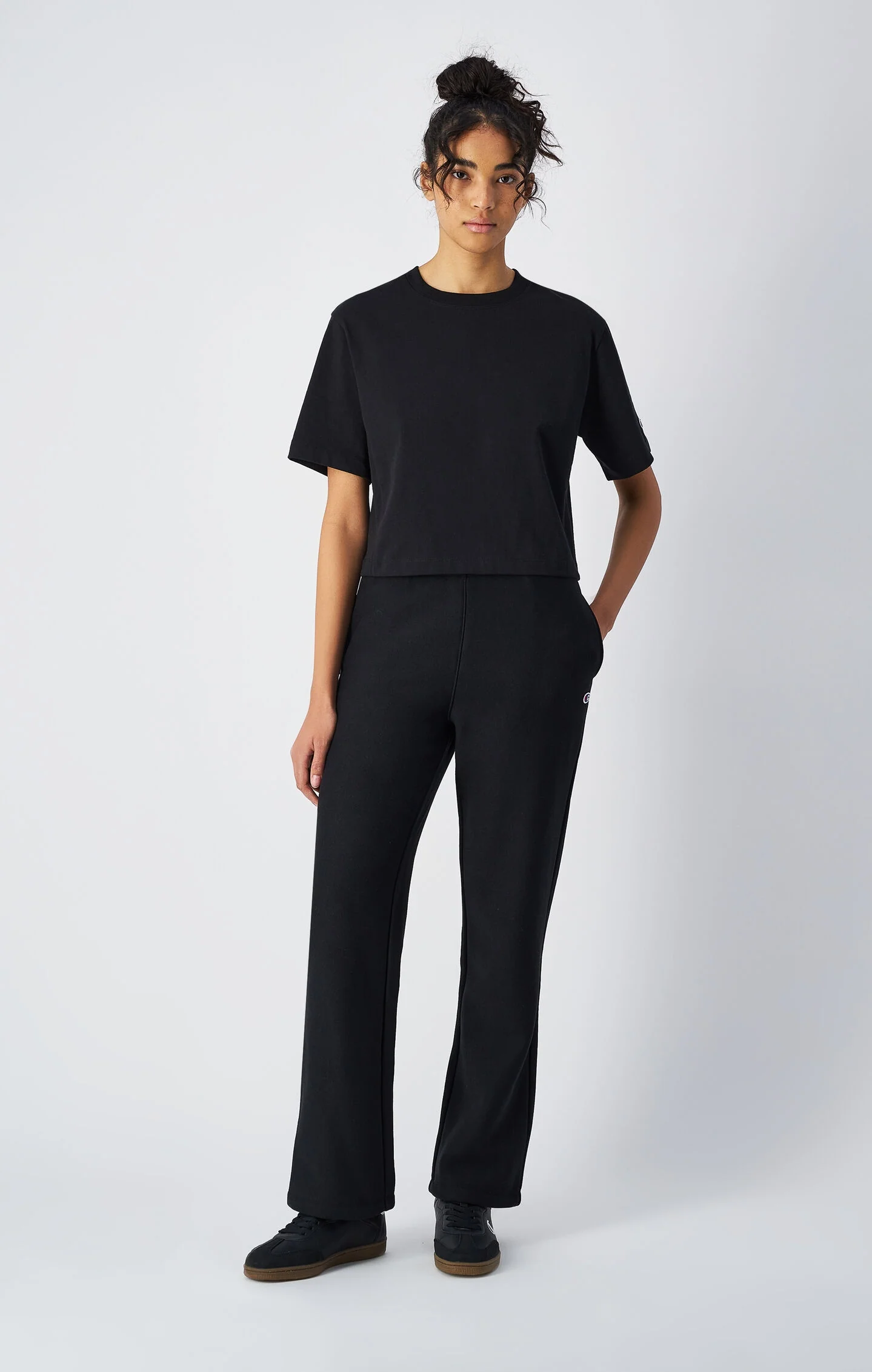 Cropped Women's T-Shirt in Heavy Cotton Jersey - Image 2