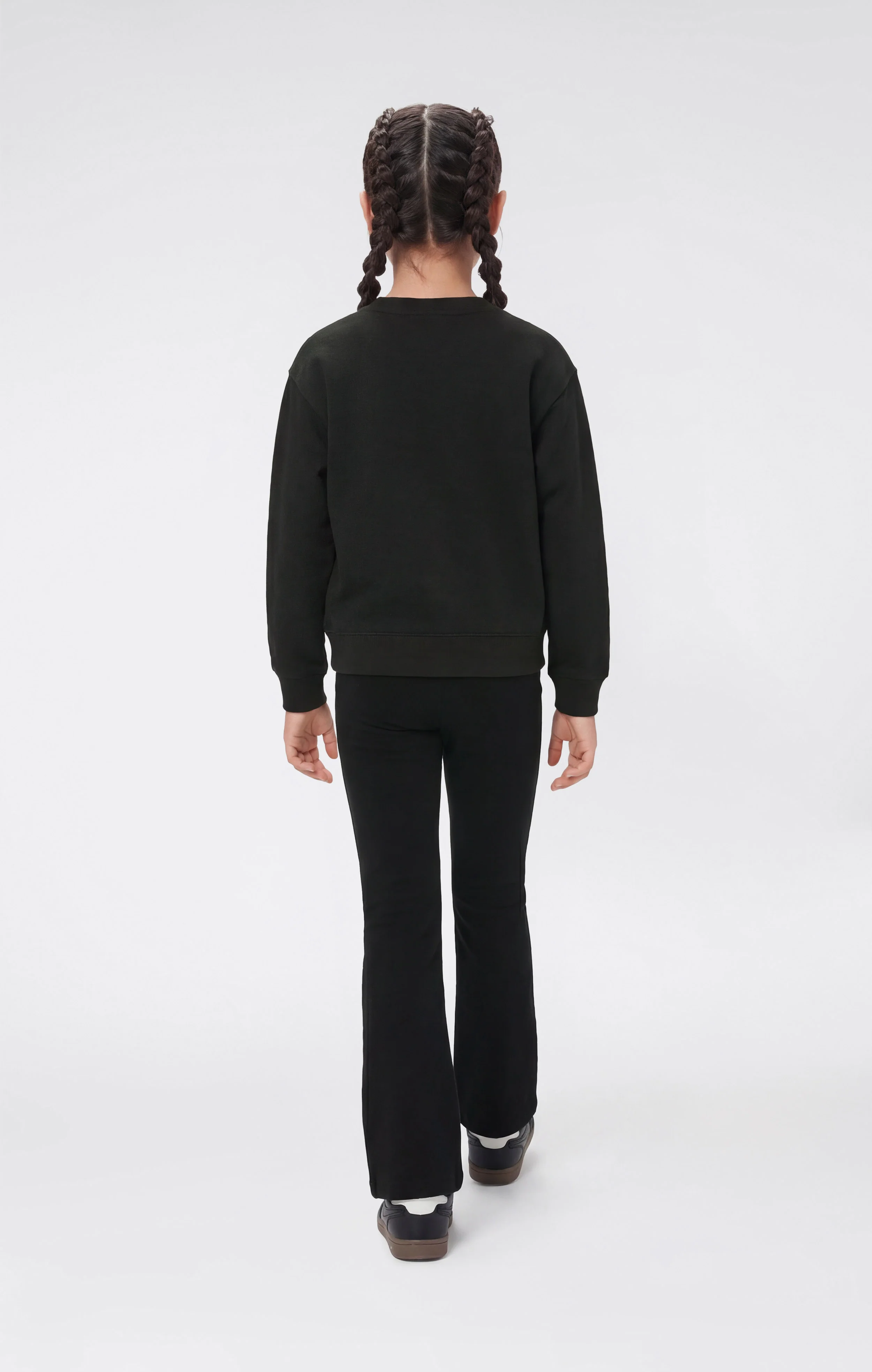 Girls’ Crewneck Sweatshirt and Pants Tracksuit with Graphic - Image 3