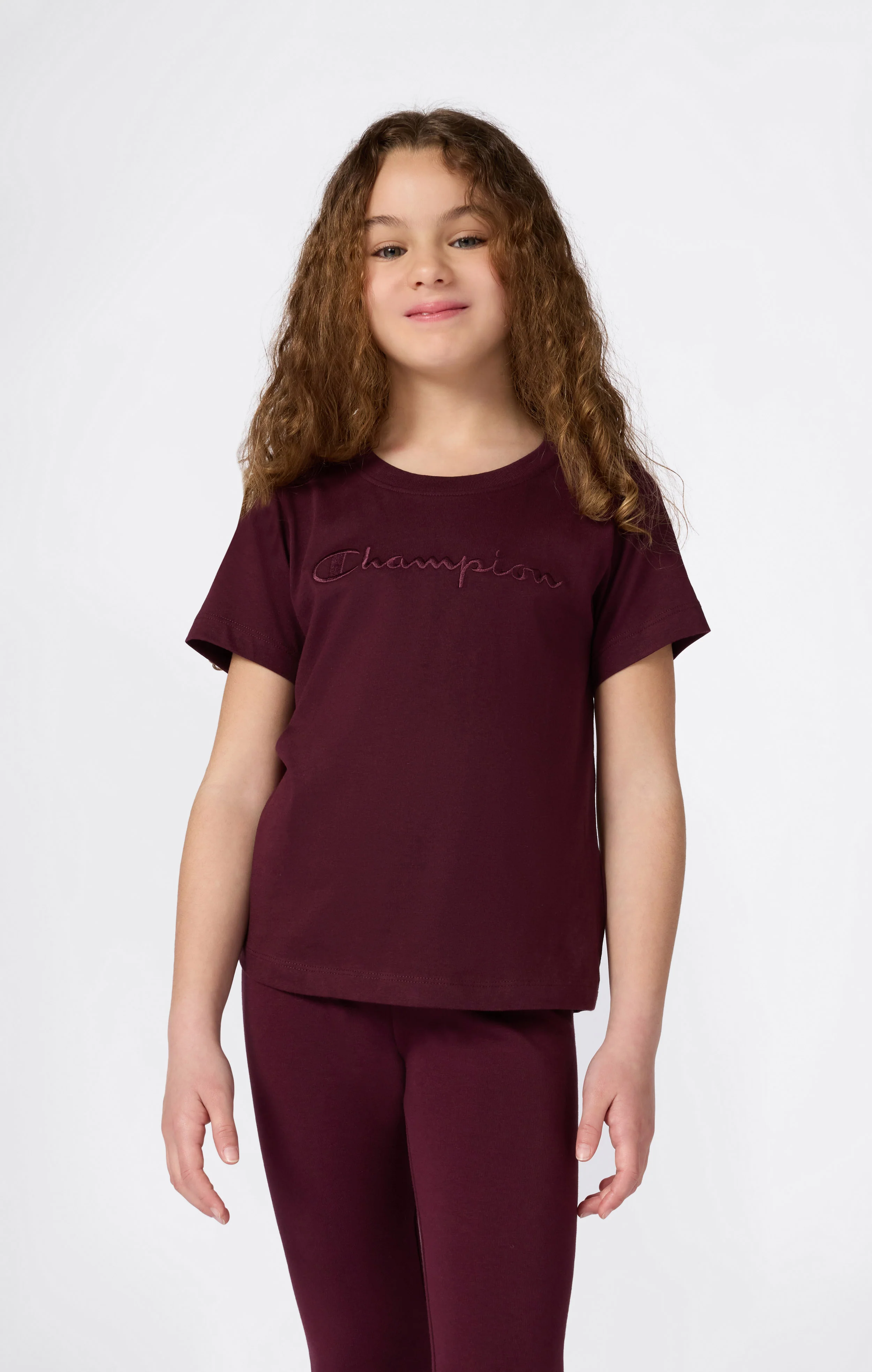 Girls' Crewneck T-shirt Slim Fit Icons