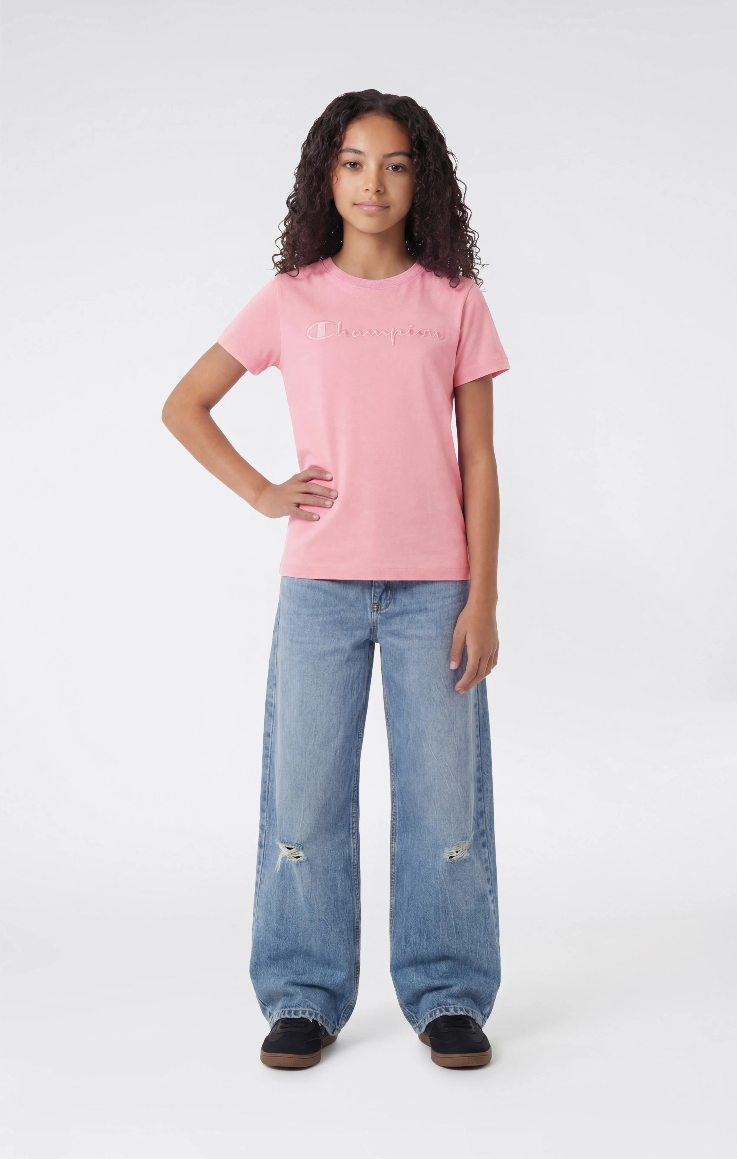 Girls' Crewneck T-shirt Slim Fit Icons - Image 2